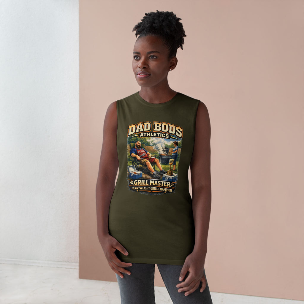 DBA Grill Champ (front ) Unisex Barnard Tank