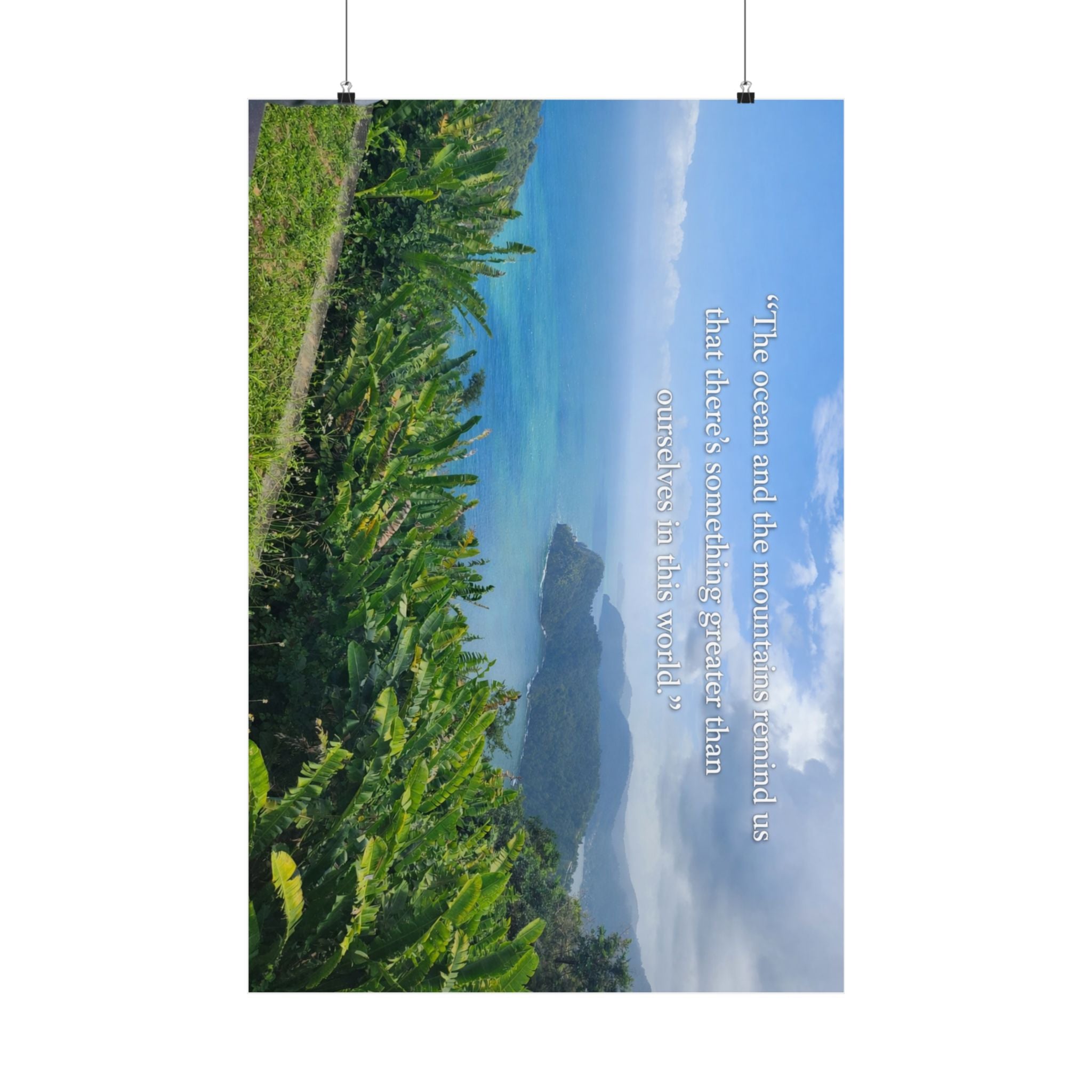 The OCEAN and the MOUNTAINS, Matte Vertical Posters