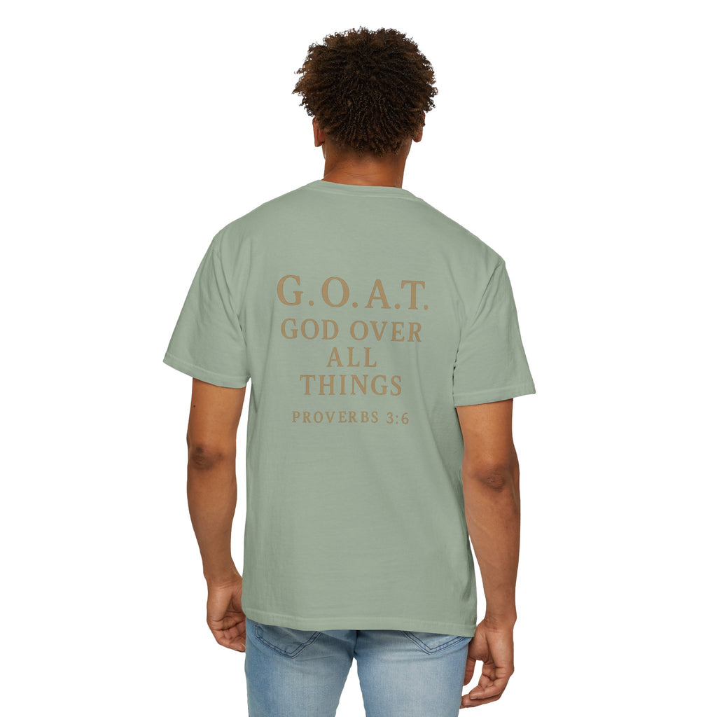 Christian T-Shirt | STILL "G.O.A.T. God Over All Things" | Faith Apparel | STILL Collection