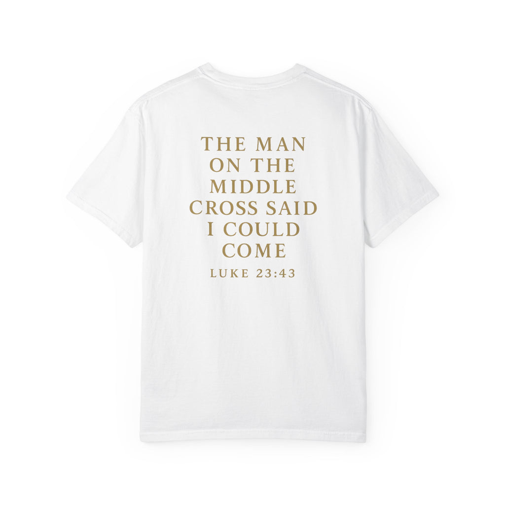 Christian T-Shirt | STILL "The Man on the Middle Cross" | Faith Scripture Tee | STILL Collection