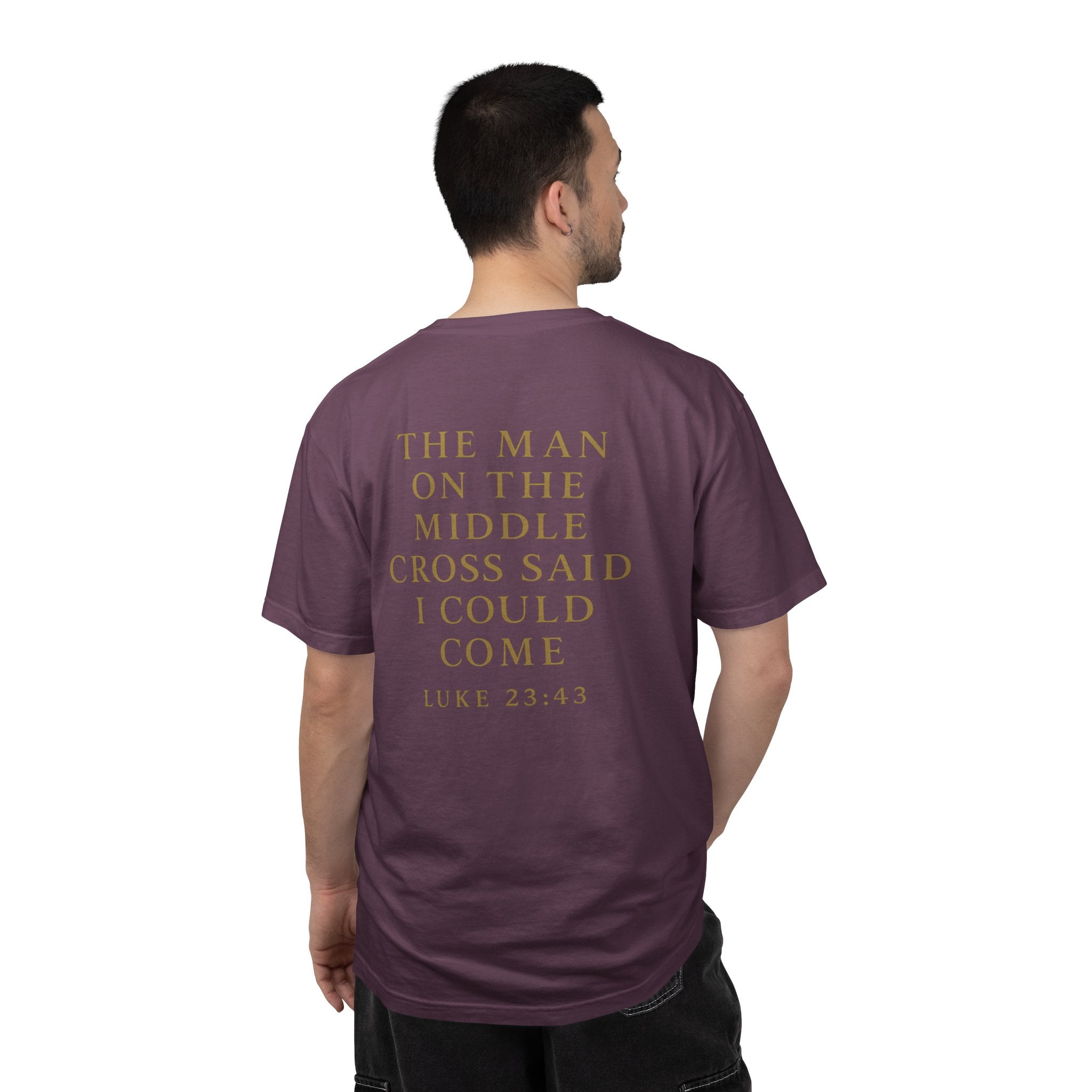 Christian T-Shirt | STILL "The Man on the Middle Cross" | Faith Scripture Tee | STILL Collection