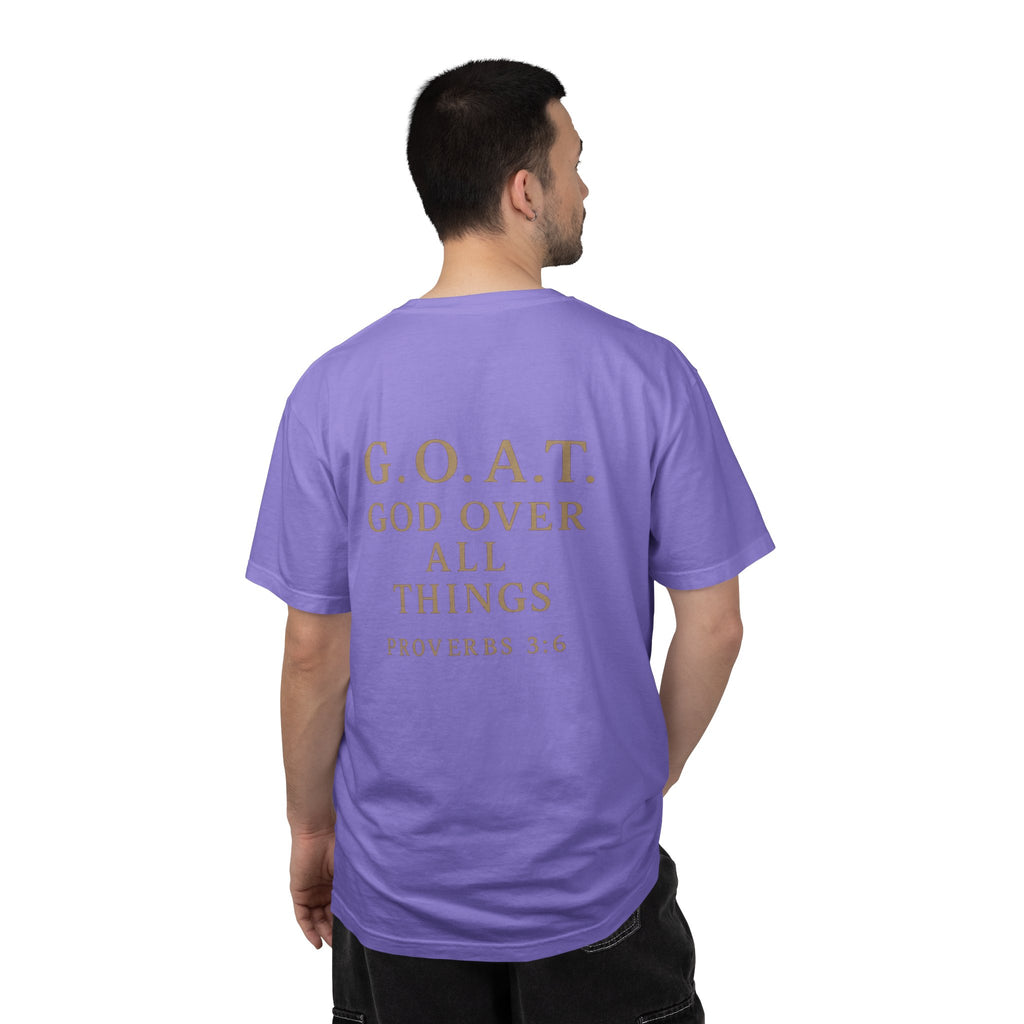 Christian T-Shirt | STILL "G.O.A.T. God Over All Things" | Faith Apparel | STILL Collection