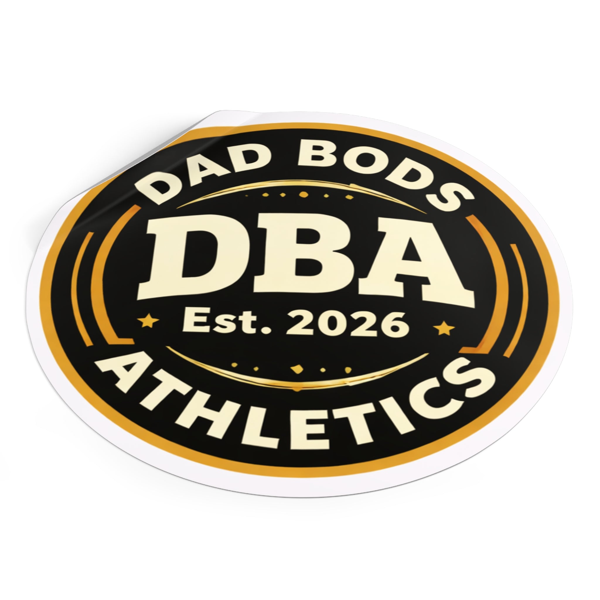 DBA est.2026 Round Vinyl Stickers