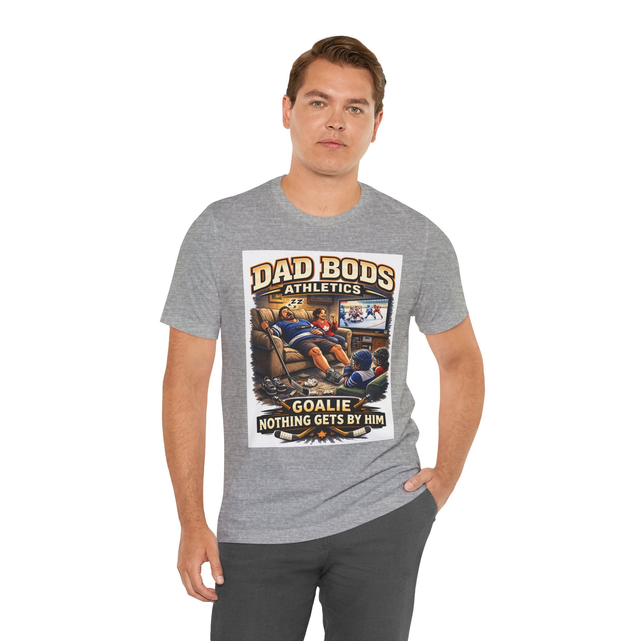 Funny Dad Shirt | Goalie Nothing Gets By Him | Dad Bods Athletics | Father's Day Gift