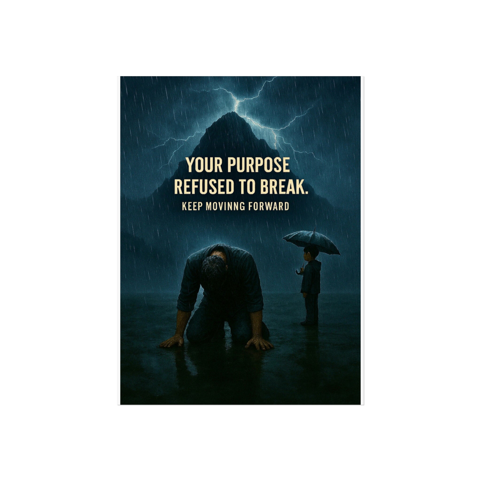 Motivational Poster | FORWARD | Keep Moving Forward | Fine Art Print | Stormy Meadow