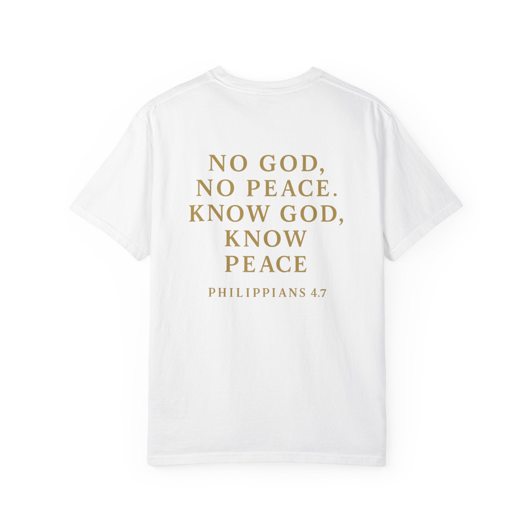 Christian T-Shirt | STILL "No God No Peace" | Faith Scripture Tee | STILL Collection