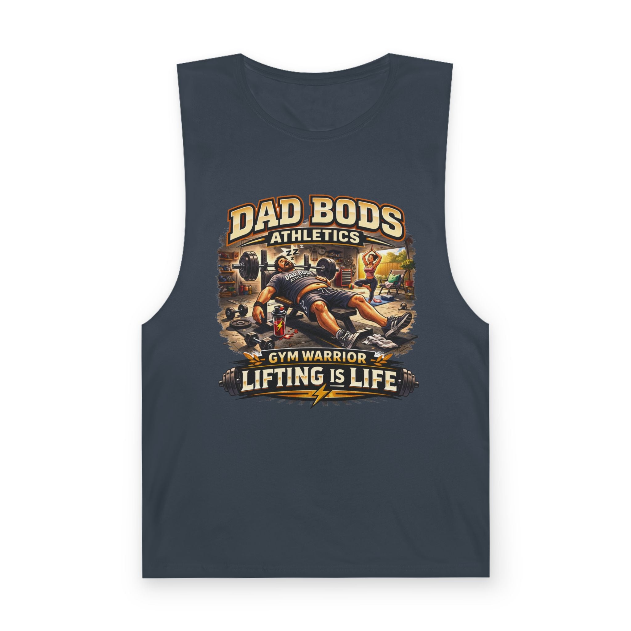 DBA Lifting is Life (front ) Unisex Barnard Tank