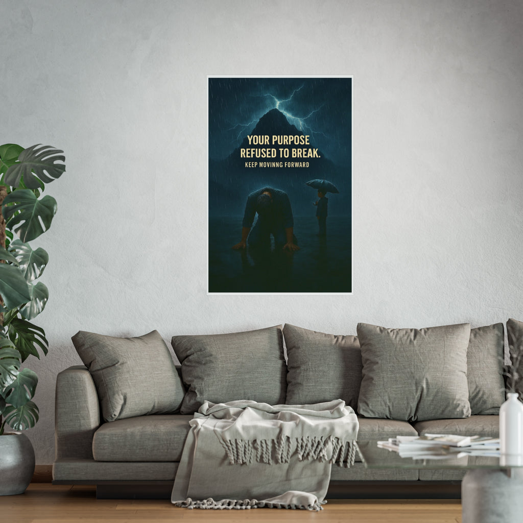 Motivational Poster | FORWARD | Keep Moving Forward | Fine Art Print | Stormy Meadow