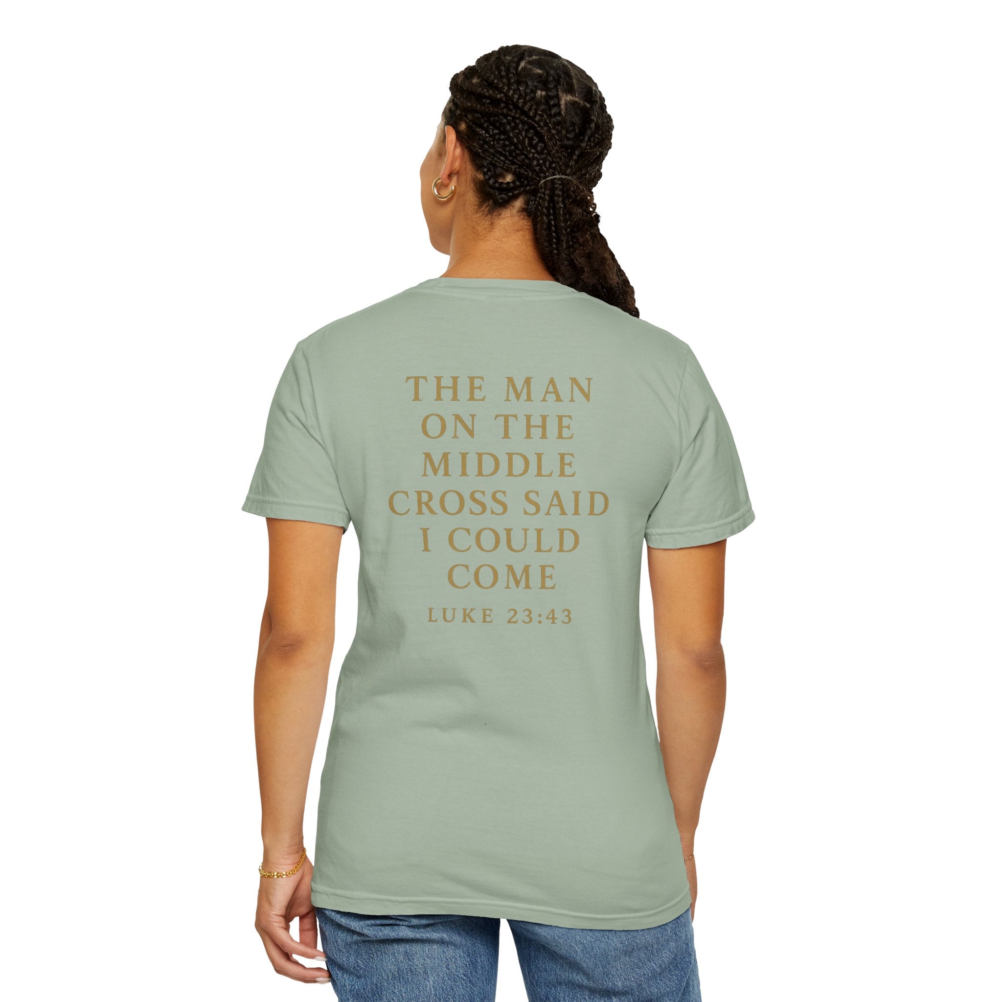 Christian T-Shirt | STILL "The Man on the Middle Cross" | Faith Scripture Tee | STILL Collection