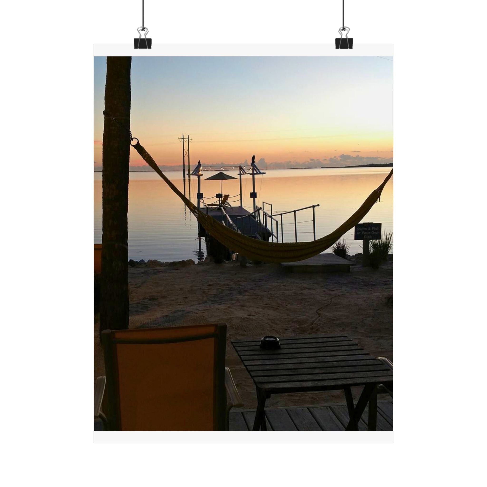 Personalization, HAMMOCK SUNSET, Matte Vertical Posters