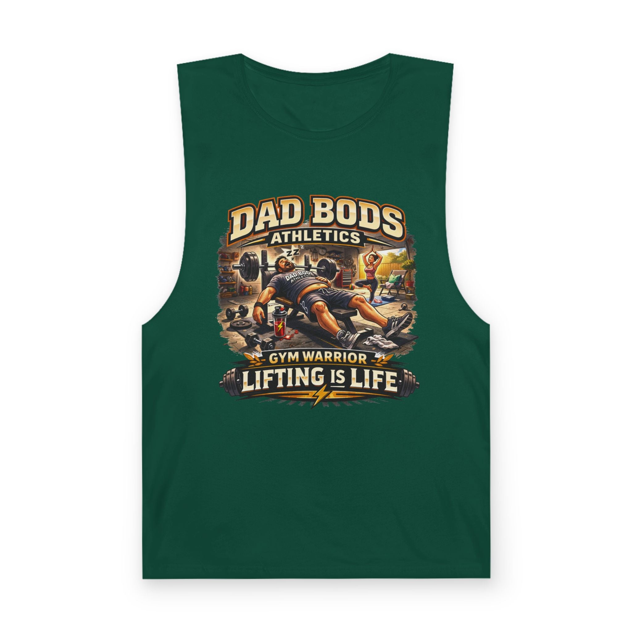 DBA Lifting is Life (front ) Unisex Barnard Tank