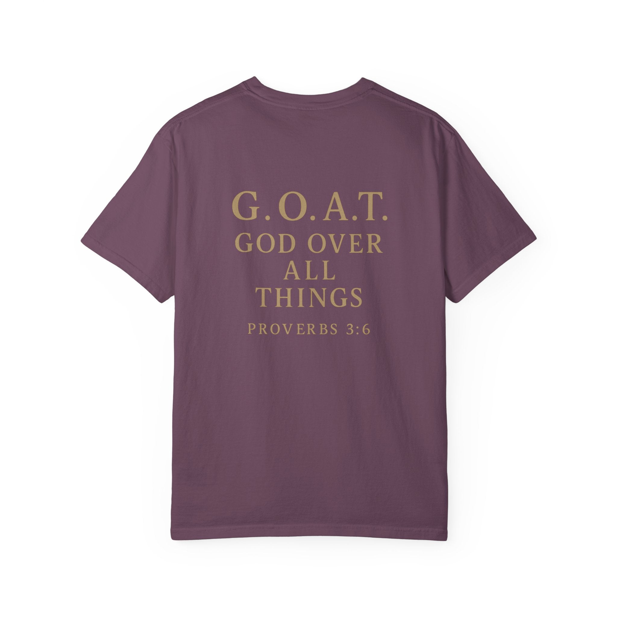 Christian T-Shirt | STILL "G.O.A.T. God Over All Things" | Faith Apparel | STILL Collection