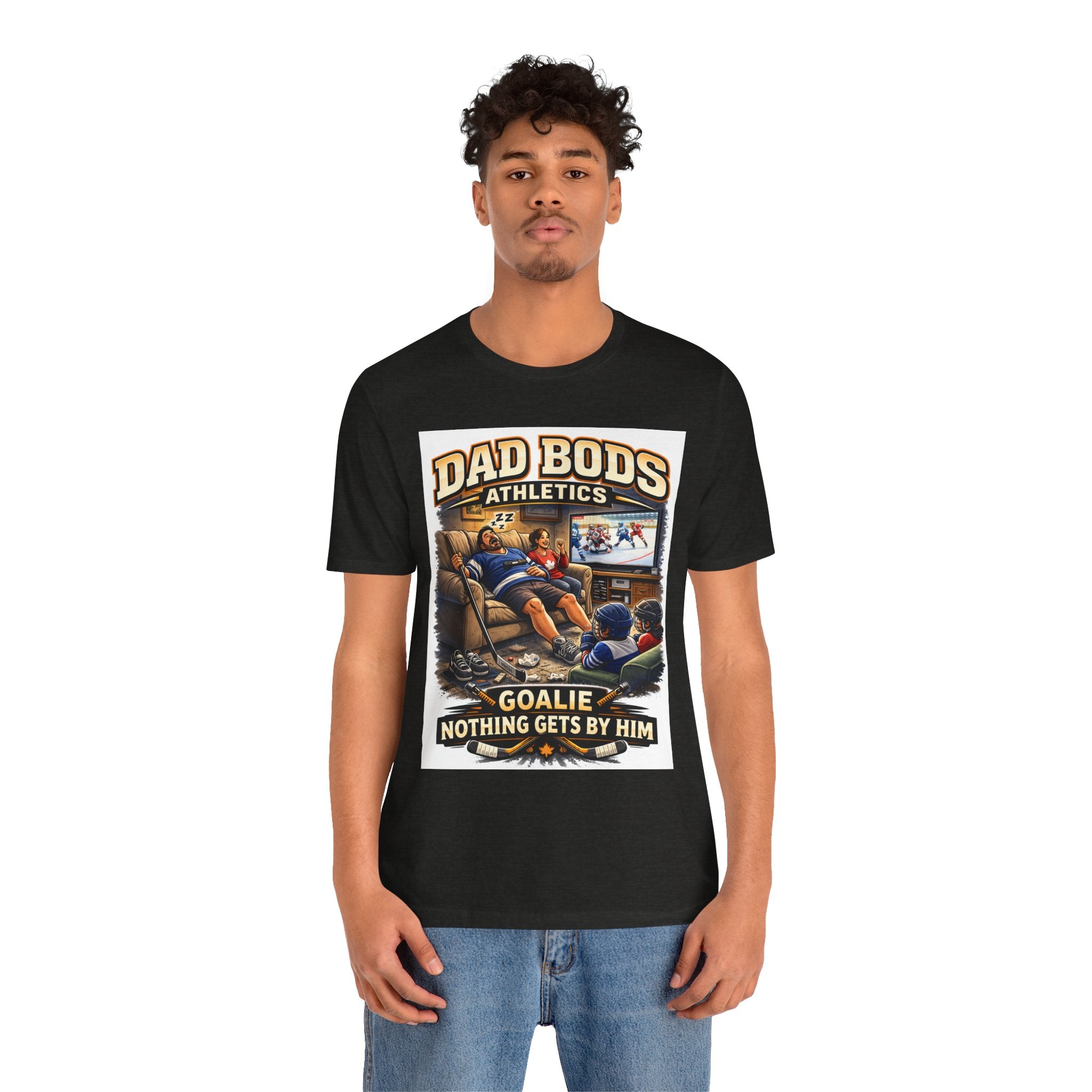 Funny Dad Shirt | Goalie Nothing Gets By Him | Dad Bods Athletics | Father's Day Gift