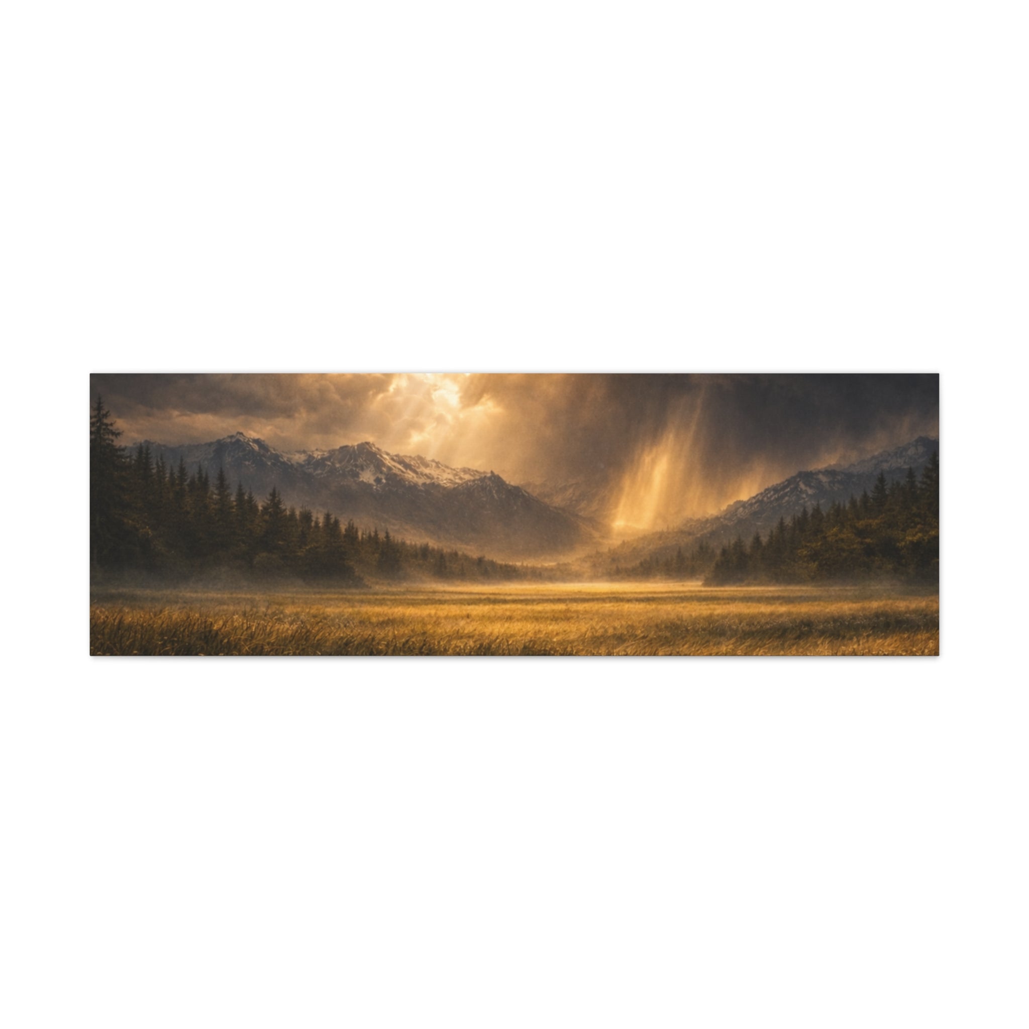 Stormy Meadow Wall Art | "Where the Storm Breaks" | Motivational Canvas Print | Fine Art