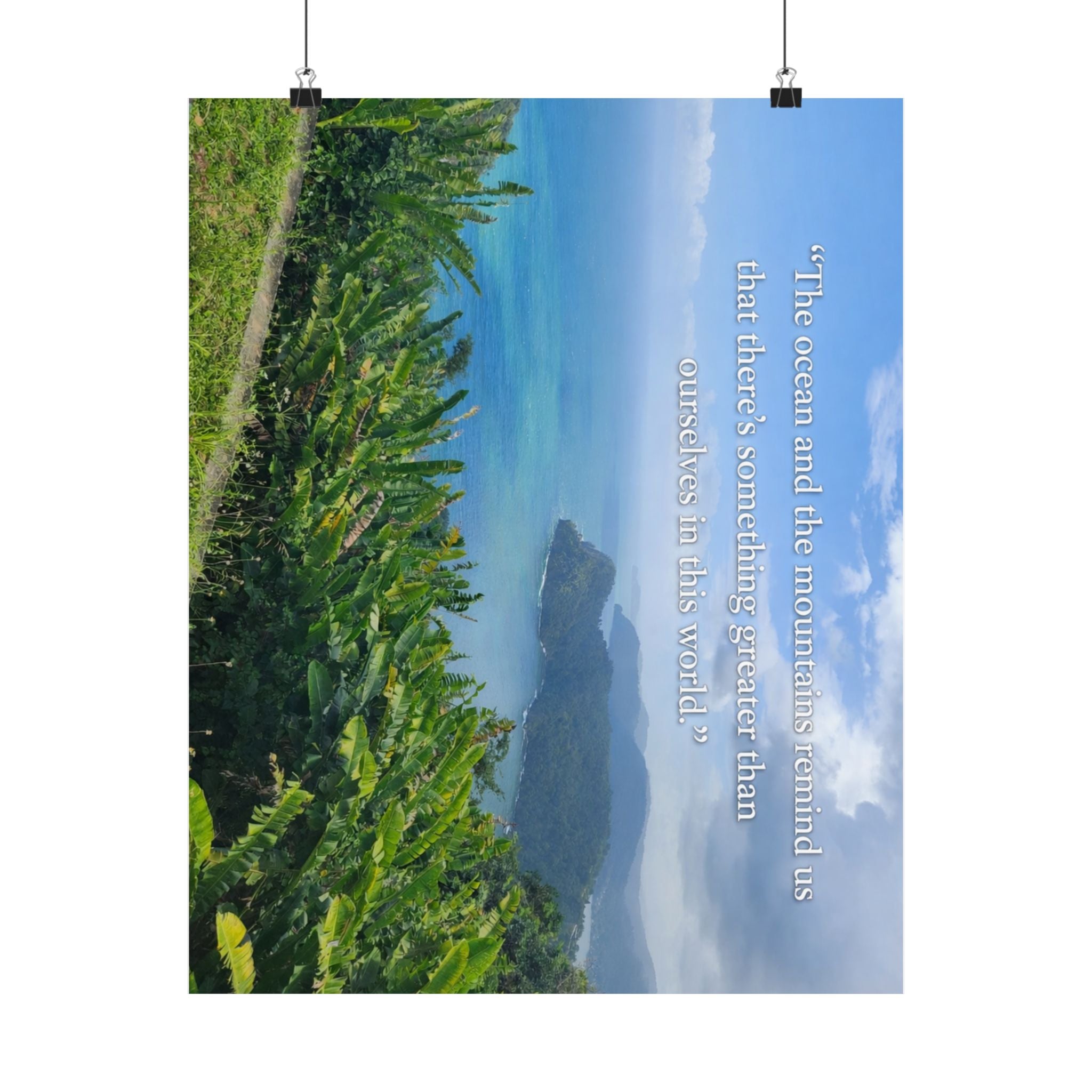 The OCEAN and the MOUNTAINS, Matte Vertical Posters