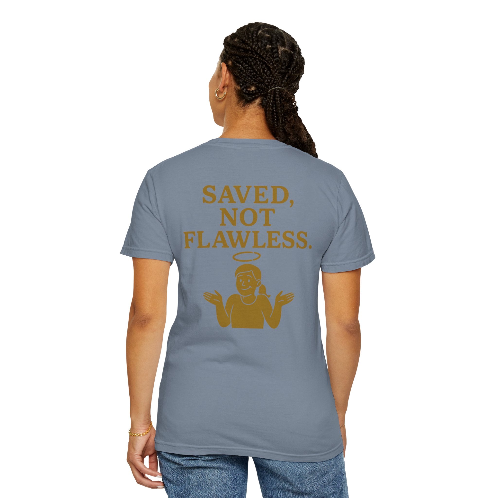 Christian T-Shirt | STILL "Saved Not Flawless" Women's | Faith Apparel | STILL Collection