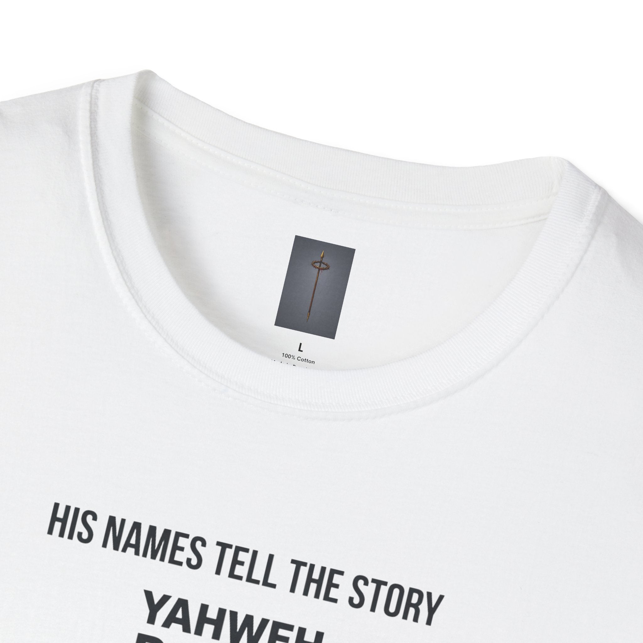 Christian Jesus Names T-Shirt — 'His Names Tell the Story' Faith Tee