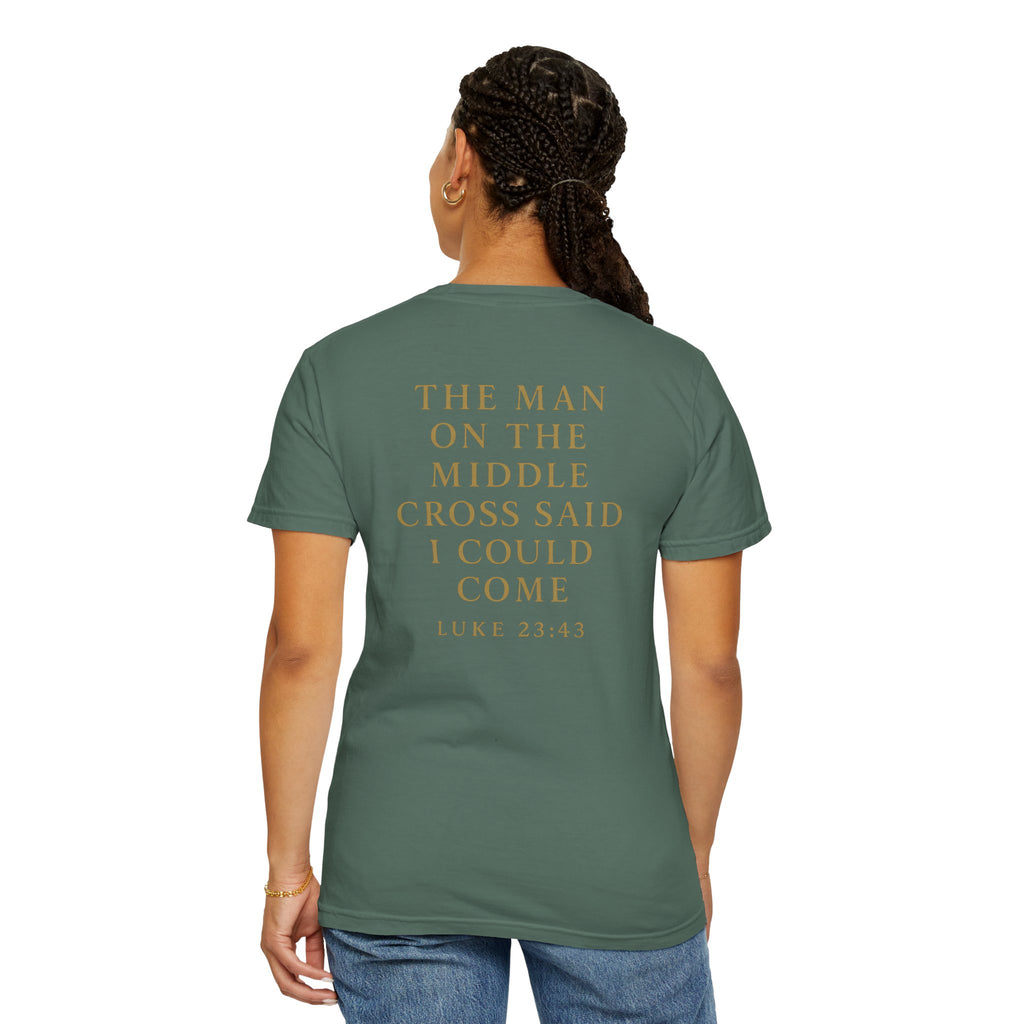 Christian T-Shirt | STILL "The Man on the Middle Cross" | Faith Scripture Tee | STILL Collection