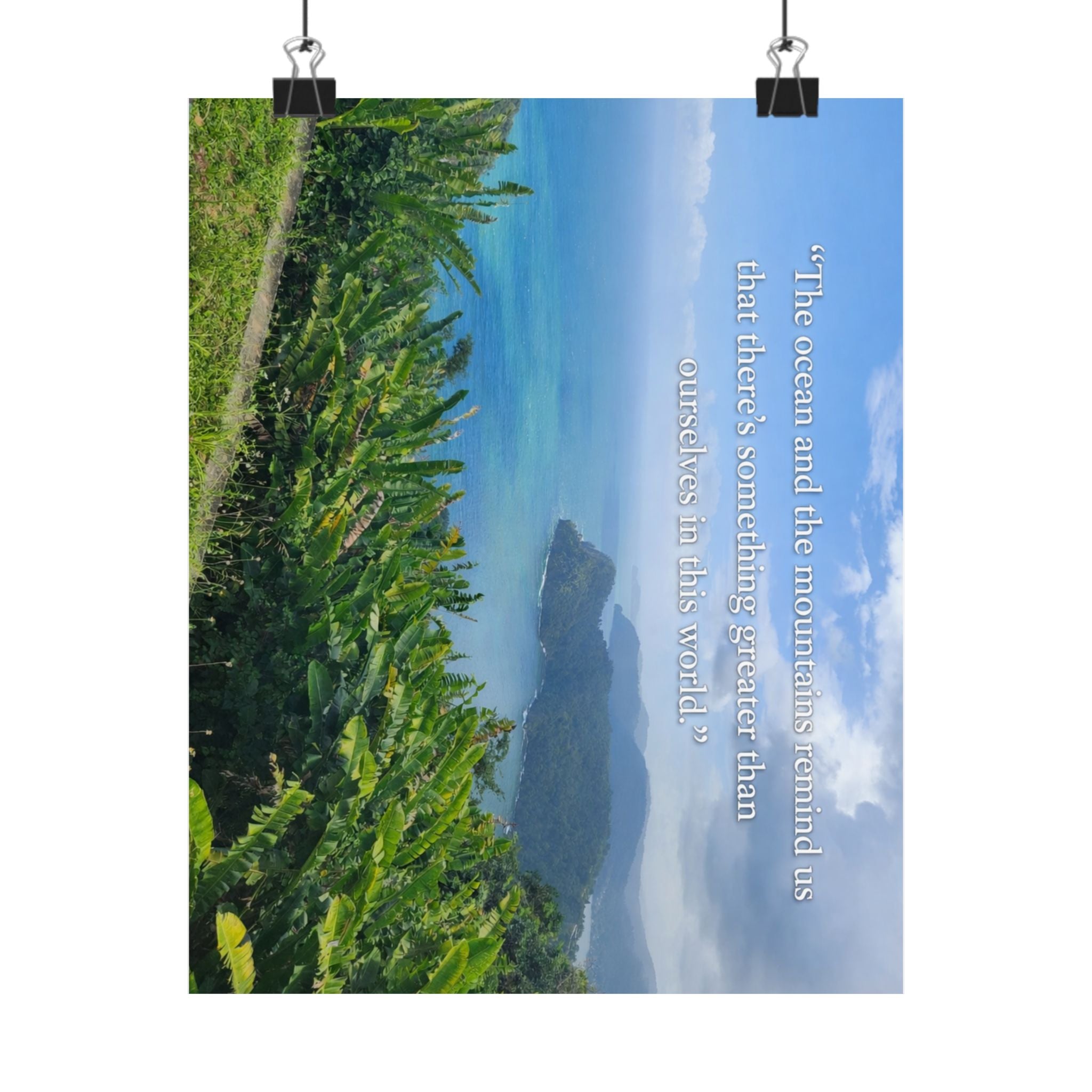 The OCEAN and the MOUNTAINS, Matte Vertical Posters