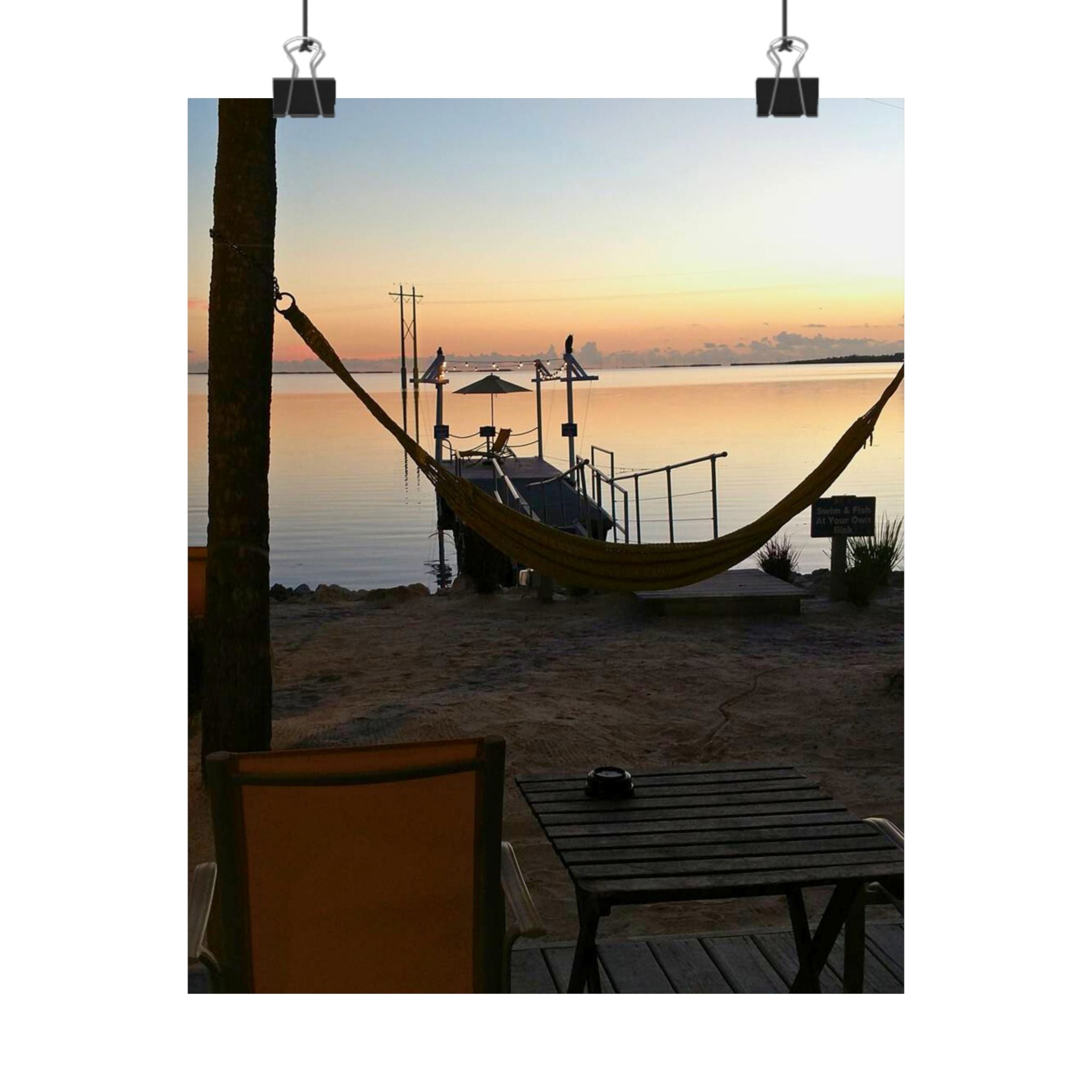 Personalization, HAMMOCK SUNSET, Matte Vertical Posters