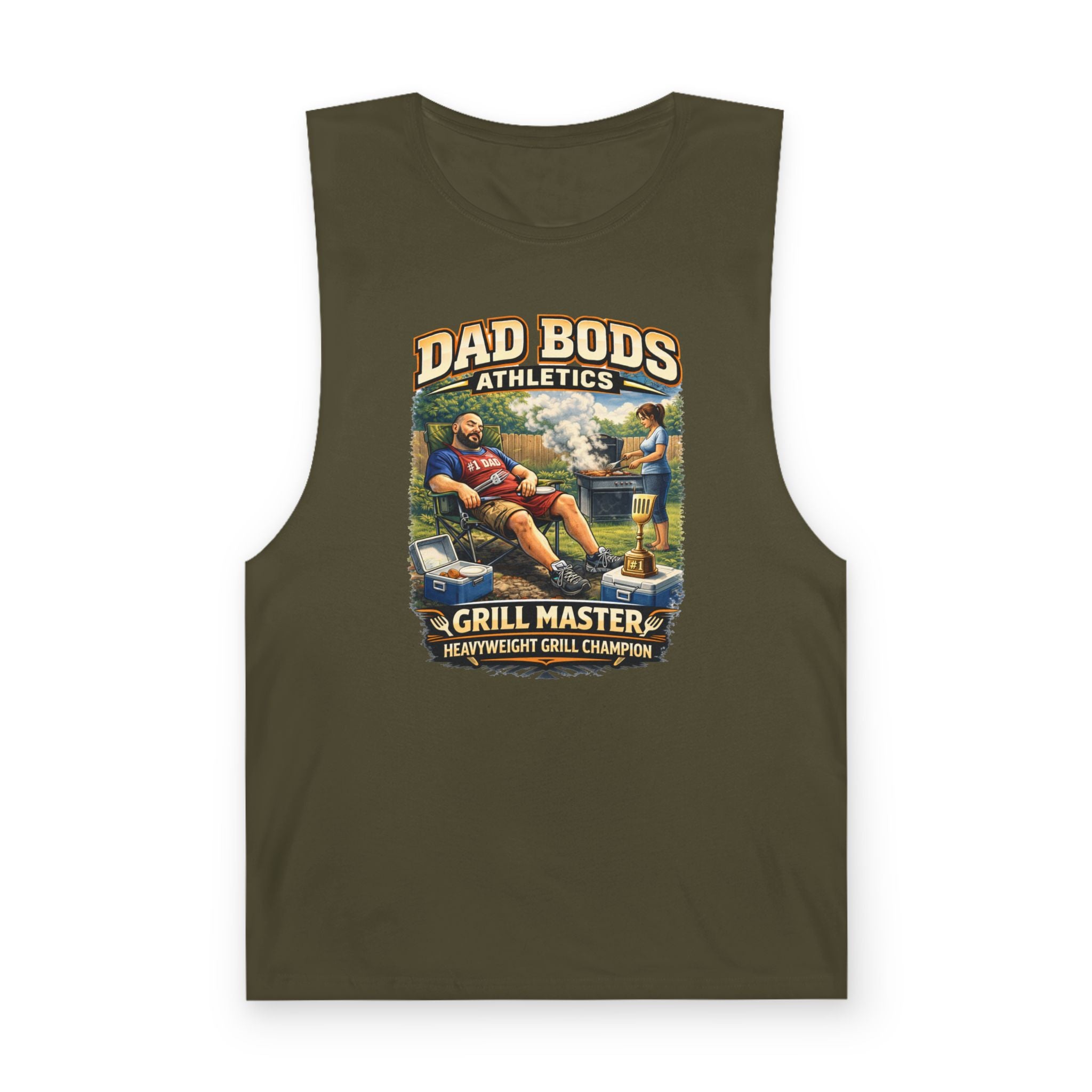 DBA Grill Champ (front ) Unisex Barnard Tank