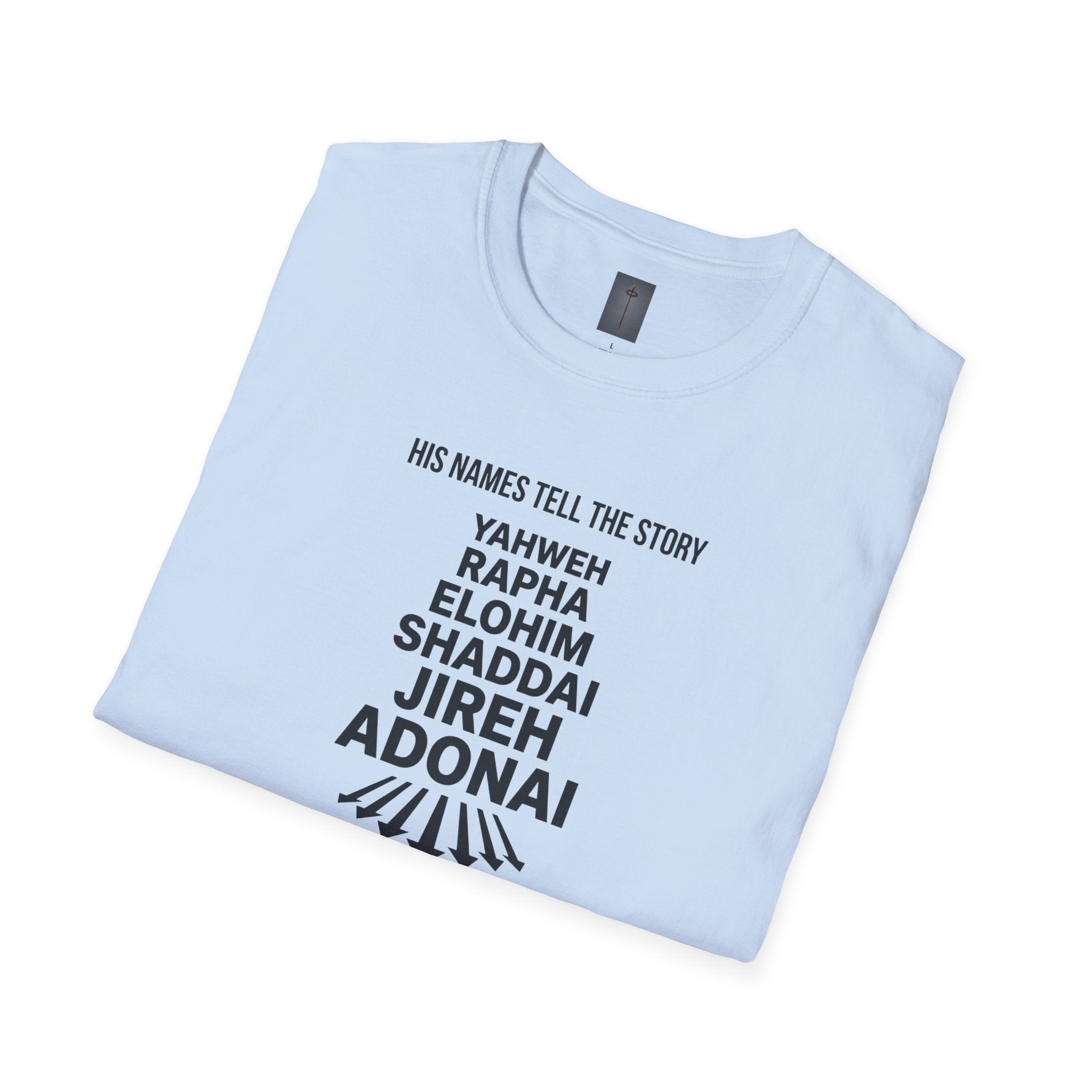 Christian Jesus Names T-Shirt — 'His Names Tell the Story' Faith Tee