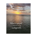 Motivational Poster | Rise Above the Storm | Inspirational Wall Art | Stormy Meadow
