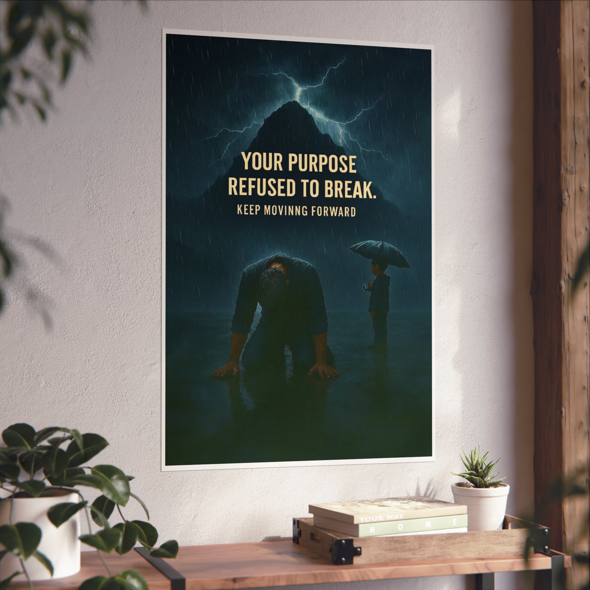 Motivational Poster | FORWARD | Keep Moving Forward | Fine Art Print | Stormy Meadow