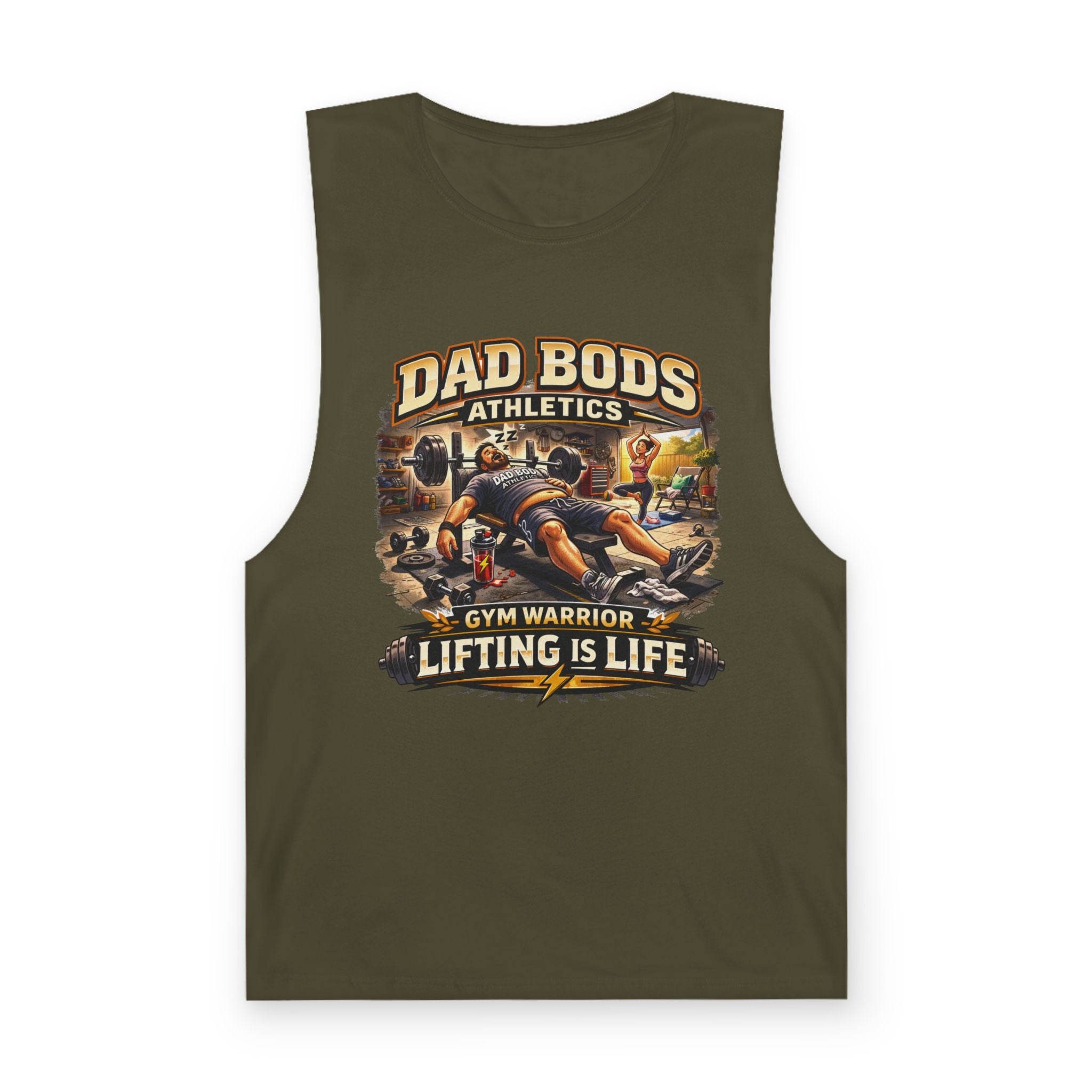 DBA Lifting is Life (front ) Unisex Barnard Tank