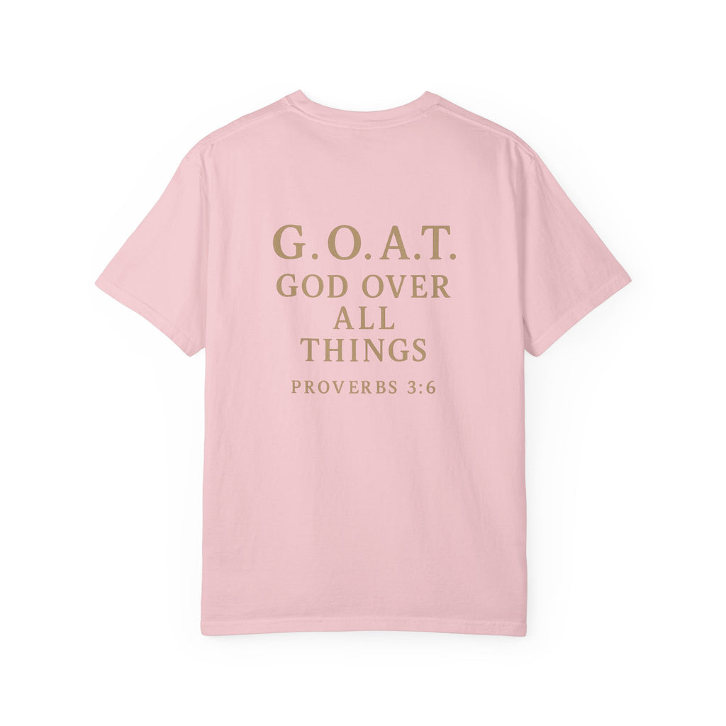 Christian T-Shirt | STILL "G.O.A.T. God Over All Things" | Faith Apparel | STILL Collection