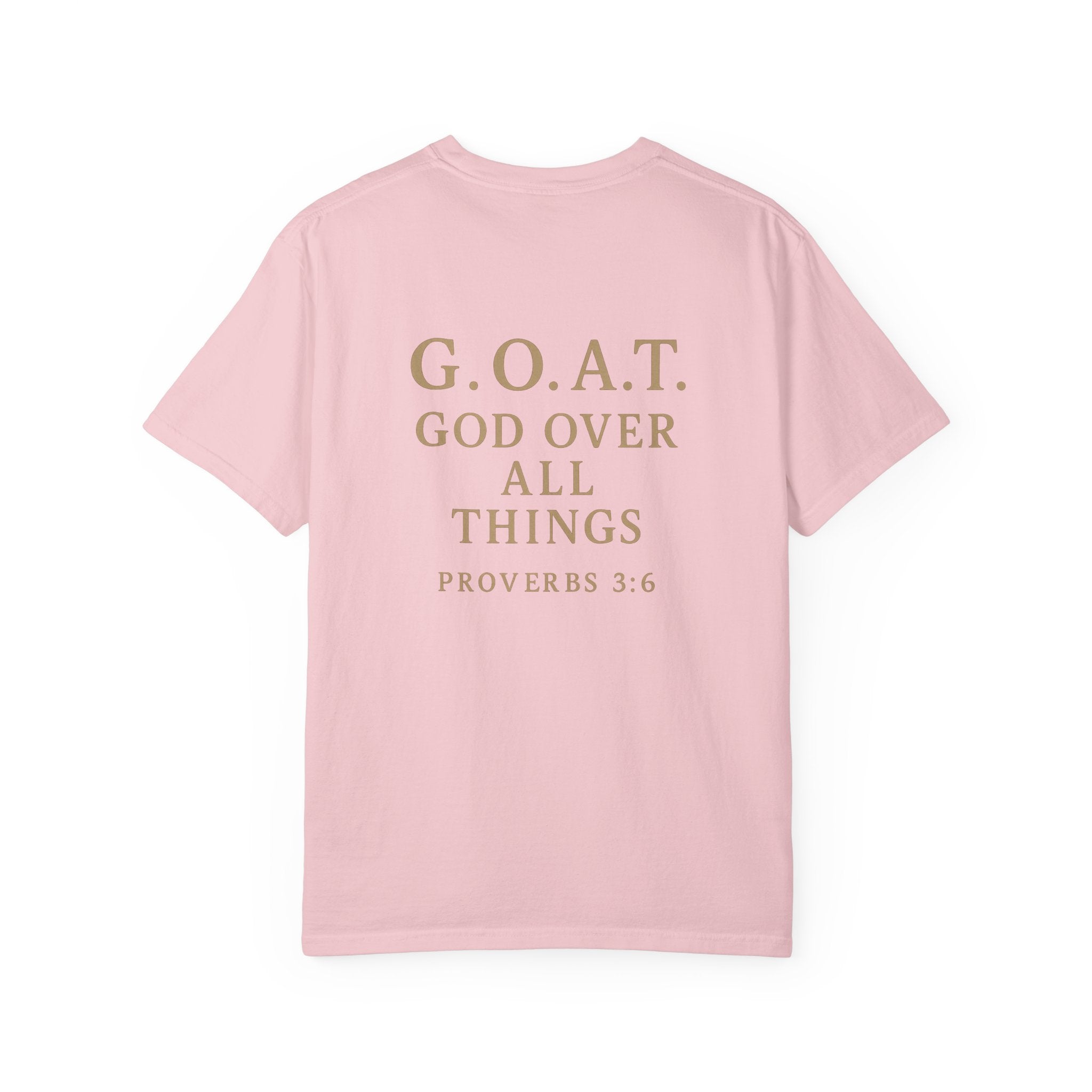 Christian T-Shirt | STILL "G.O.A.T. God Over All Things" | Faith Apparel | STILL Collection