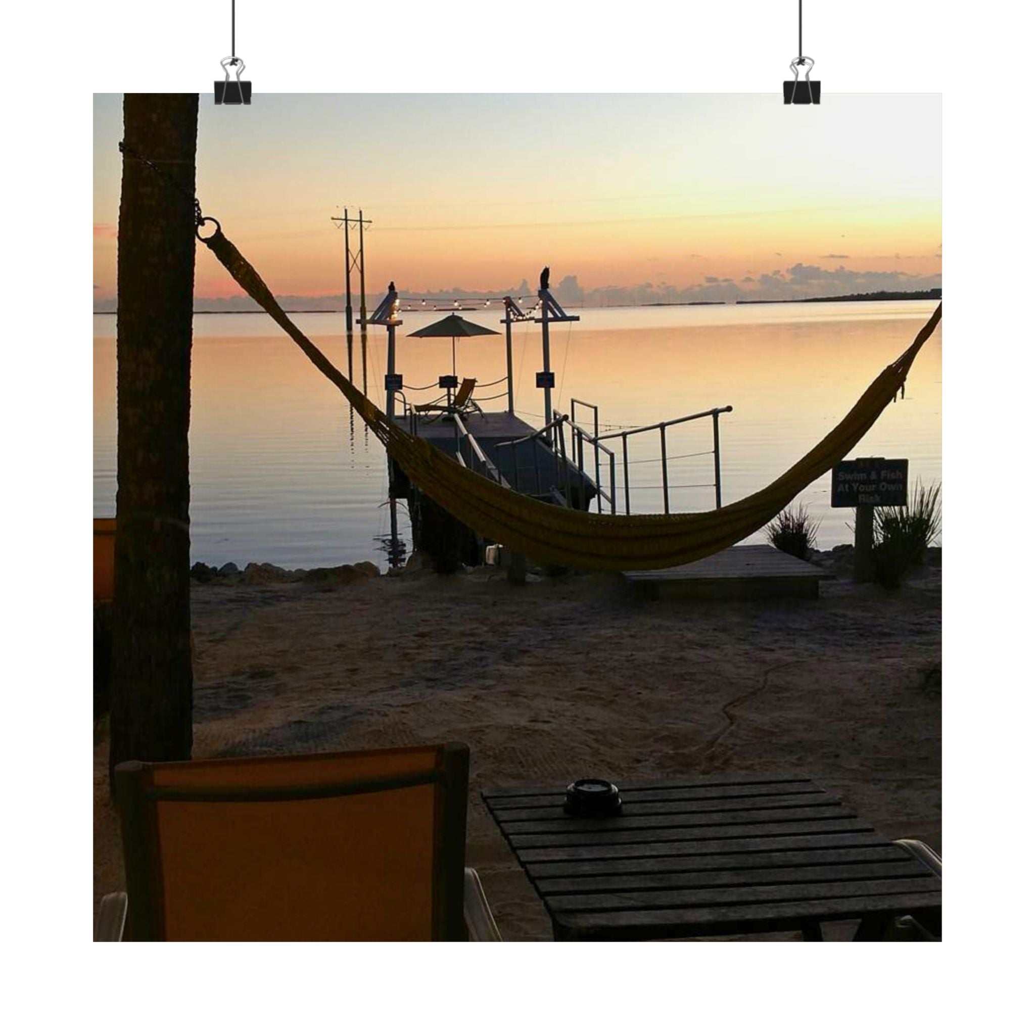 Personalization, HAMMOCK SUNSET, Matte Vertical Posters