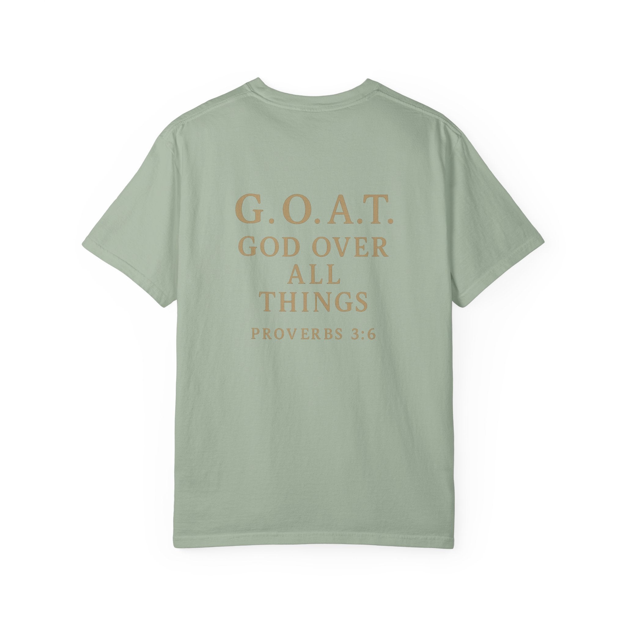 Christian T-Shirt | STILL "G.O.A.T. God Over All Things" | Faith Apparel | STILL Collection