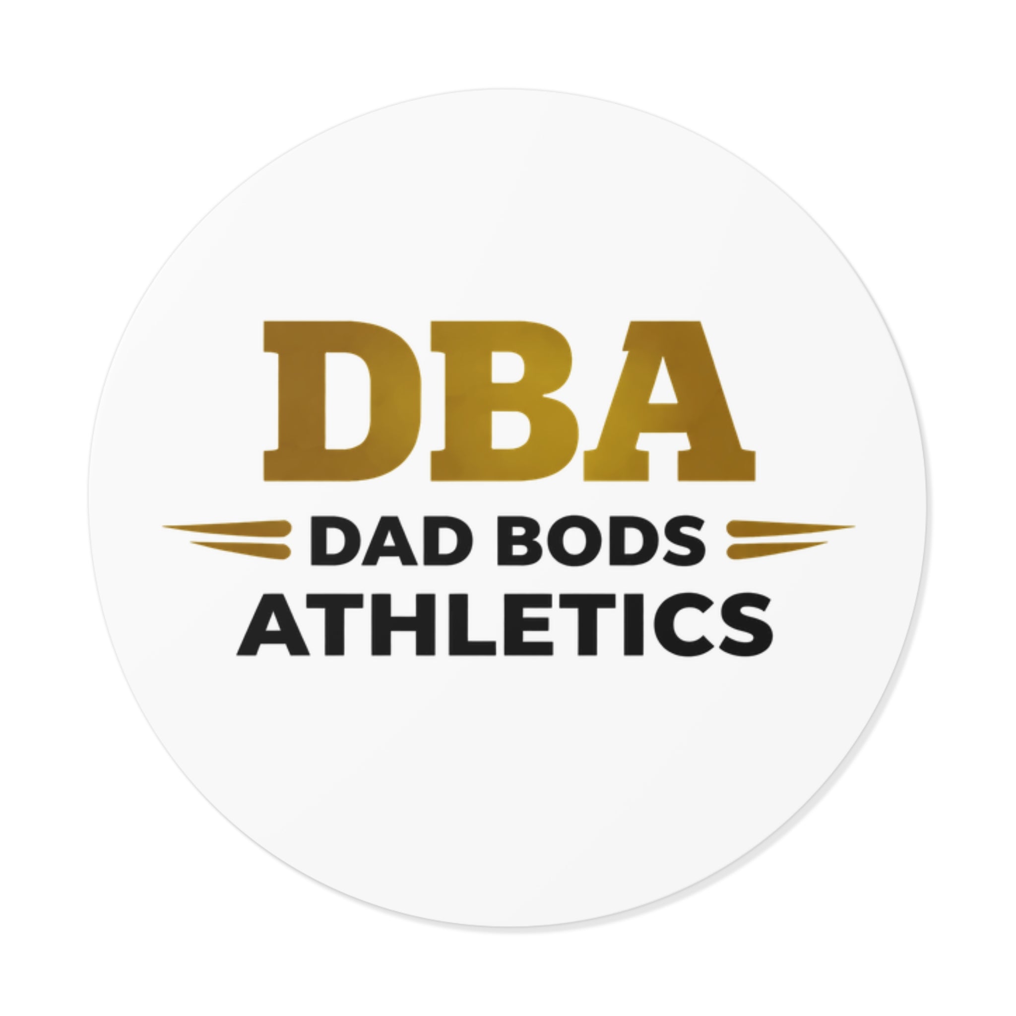 DBA text Round Vinyl Stickers