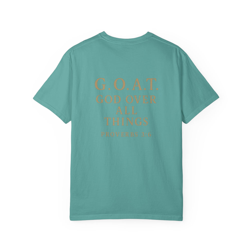 Christian T-Shirt | STILL "G.O.A.T. God Over All Things" | Faith Apparel | STILL Collection