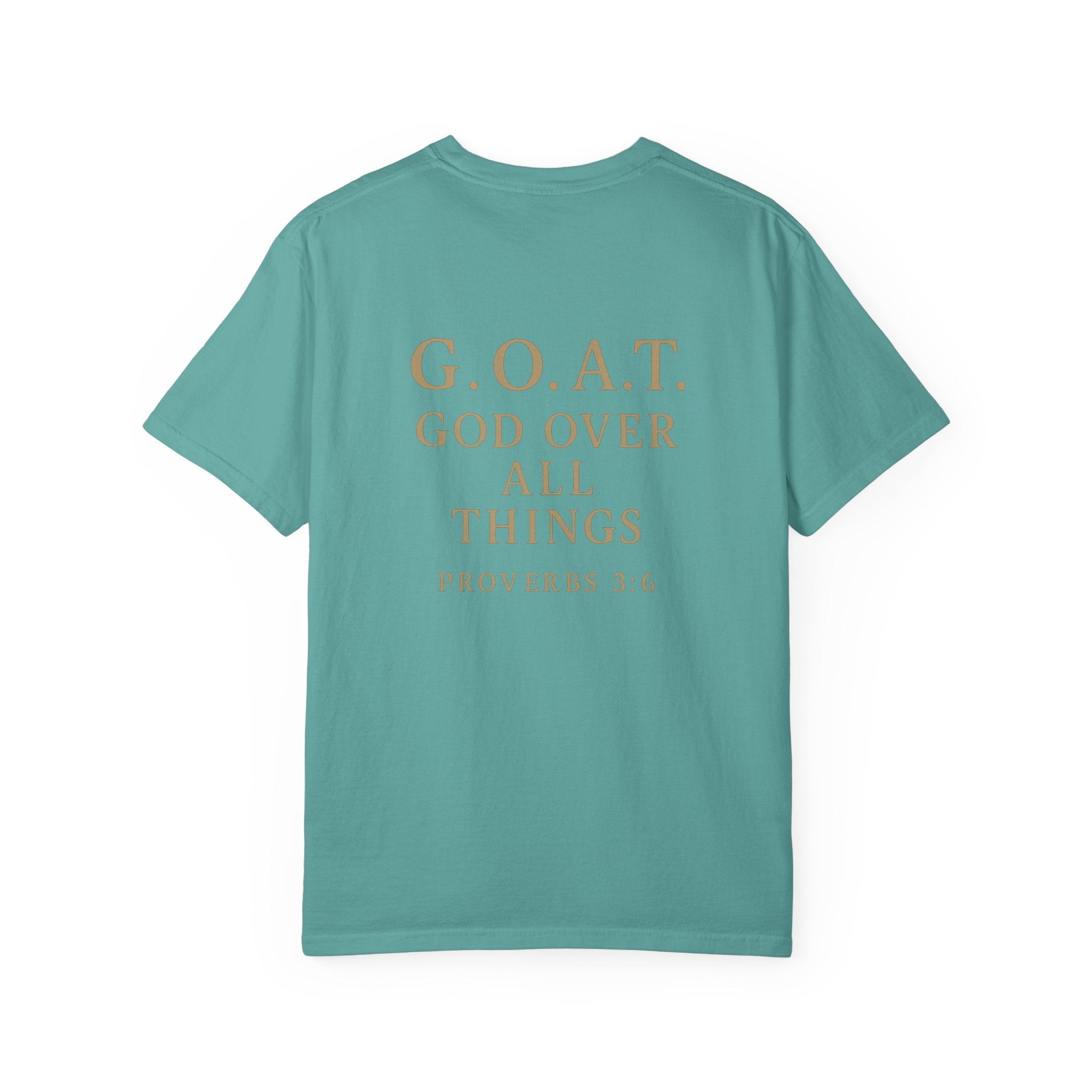 Christian T-Shirt | STILL "G.O.A.T. God Over All Things" | Faith Apparel | STILL Collection