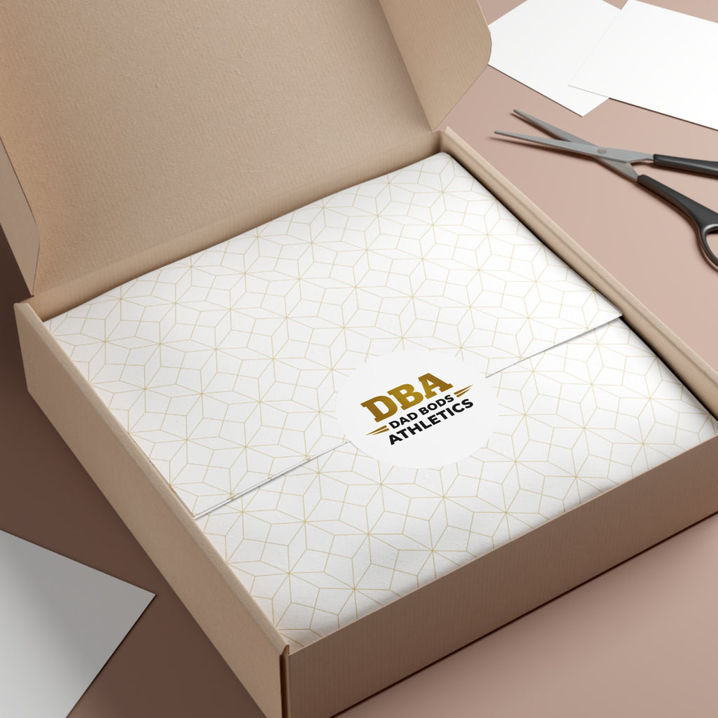 DBA text Round Vinyl Stickers