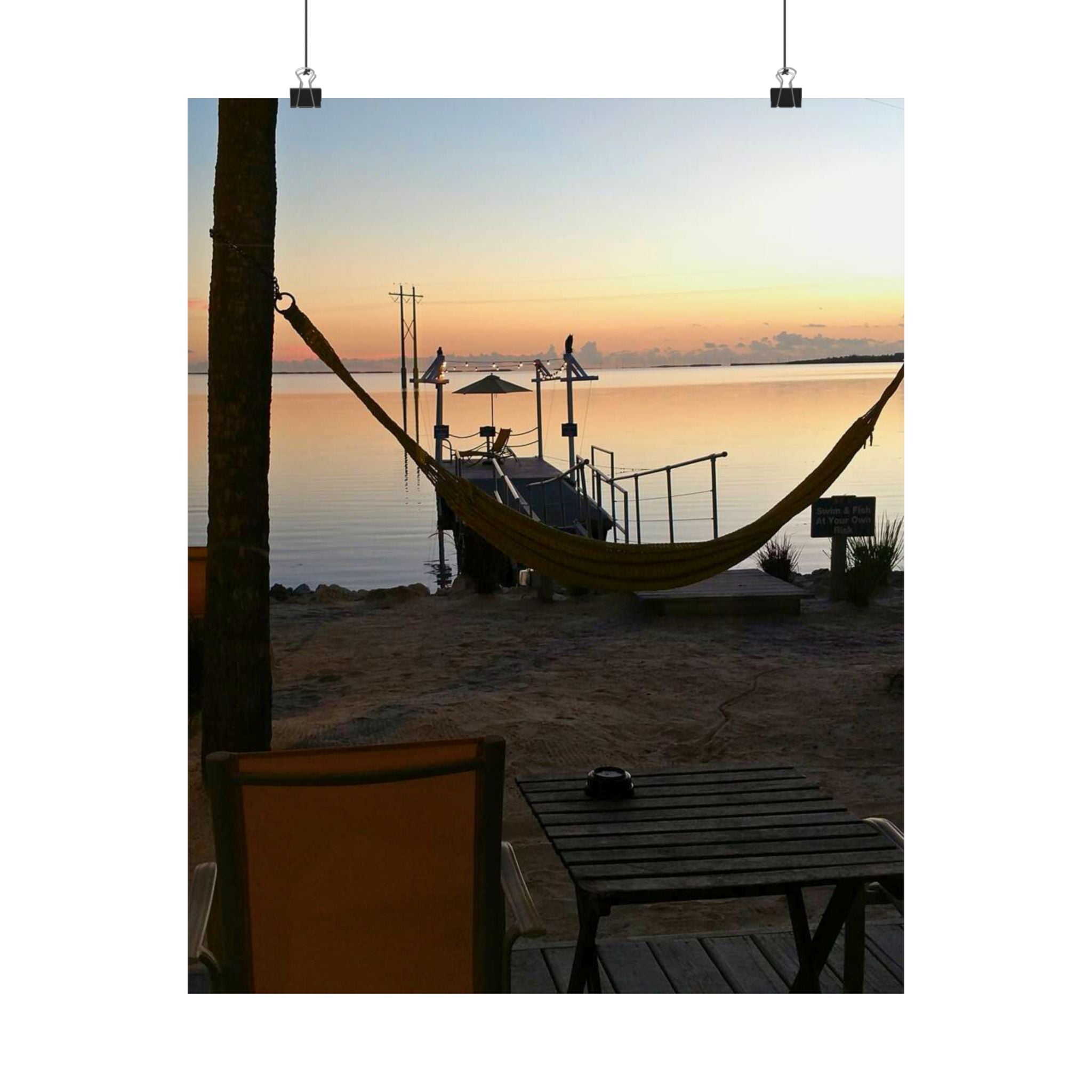 Personalization, HAMMOCK SUNSET, Matte Vertical Posters