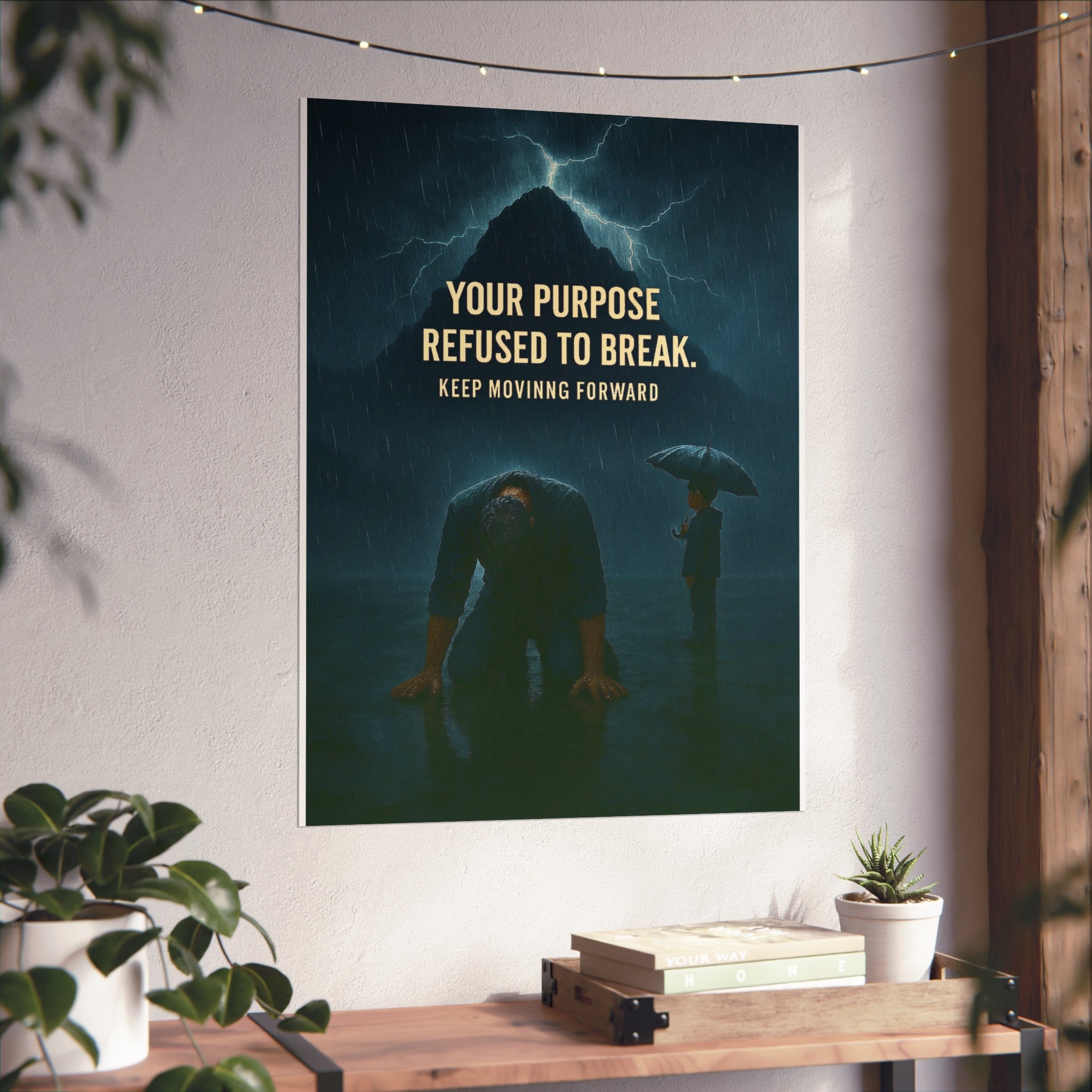 Motivational Poster | FORWARD | Keep Moving Forward | Fine Art Print | Stormy Meadow