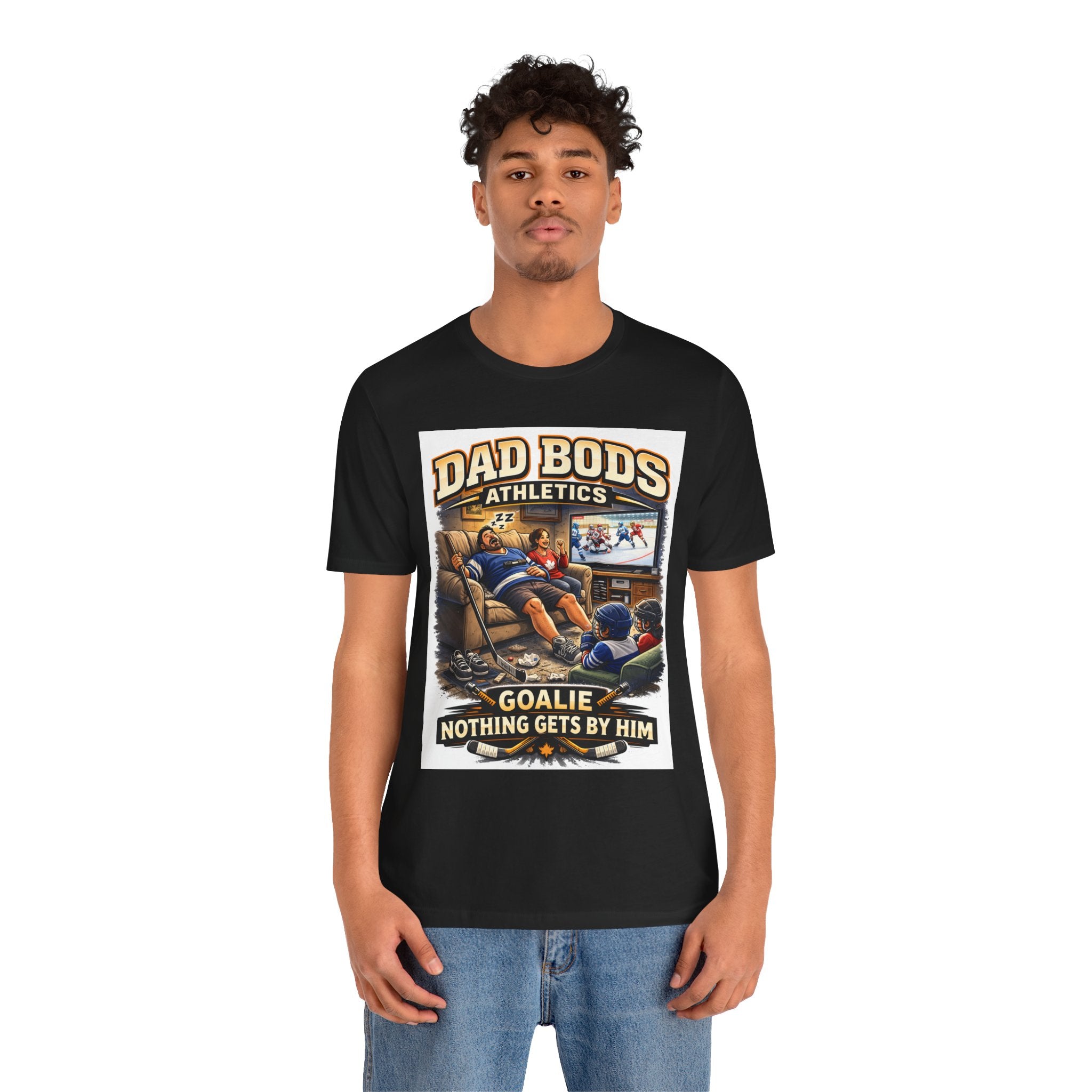 Funny Dad Shirt | Goalie Nothing Gets By Him | Dad Bods Athletics | Father's Day Gift