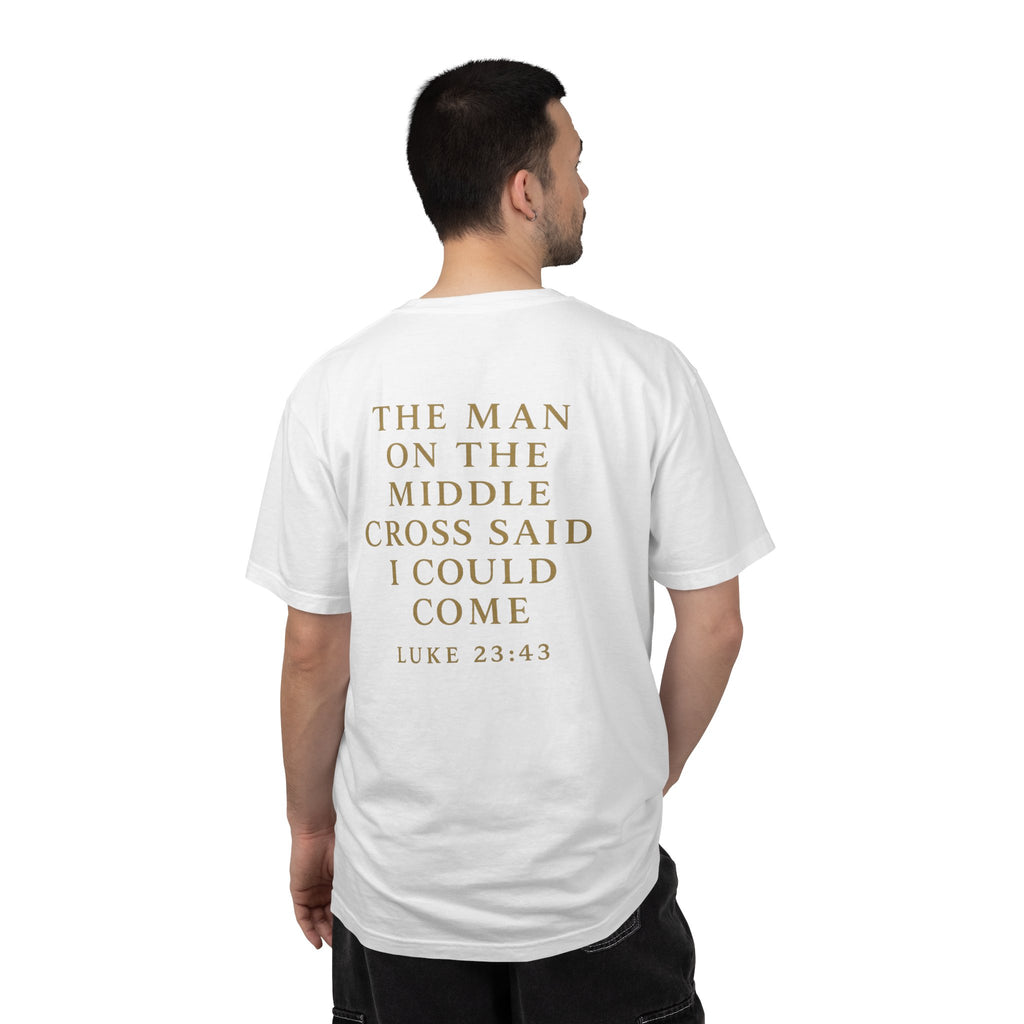 Christian T-Shirt | STILL "The Man on the Middle Cross" | Faith Scripture Tee | STILL Collection