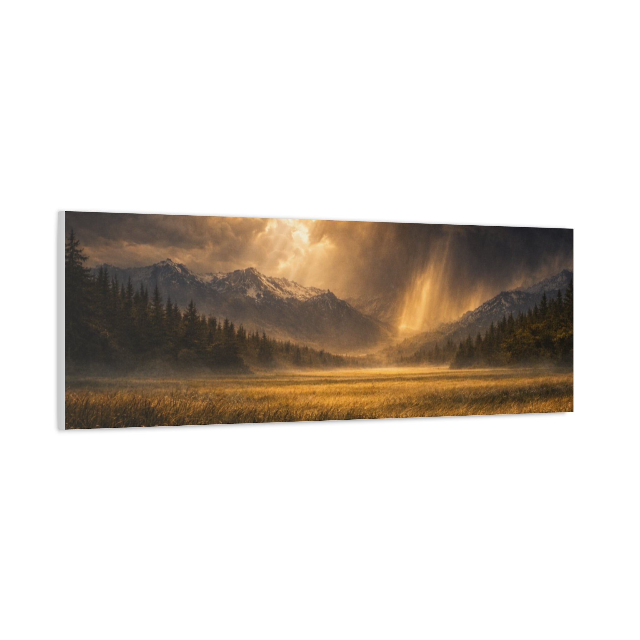 Stormy Meadow Wall Art | "Where the Storm Breaks" | Motivational Canvas Print | Fine Art