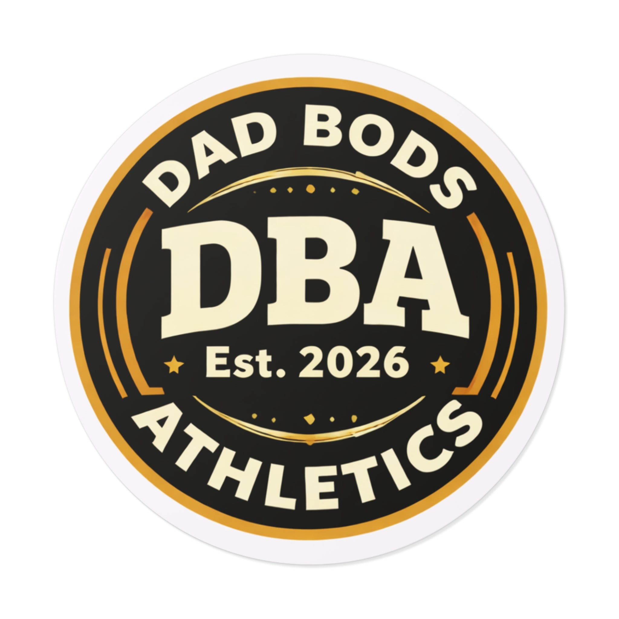DBA est.2026 Round Vinyl Stickers