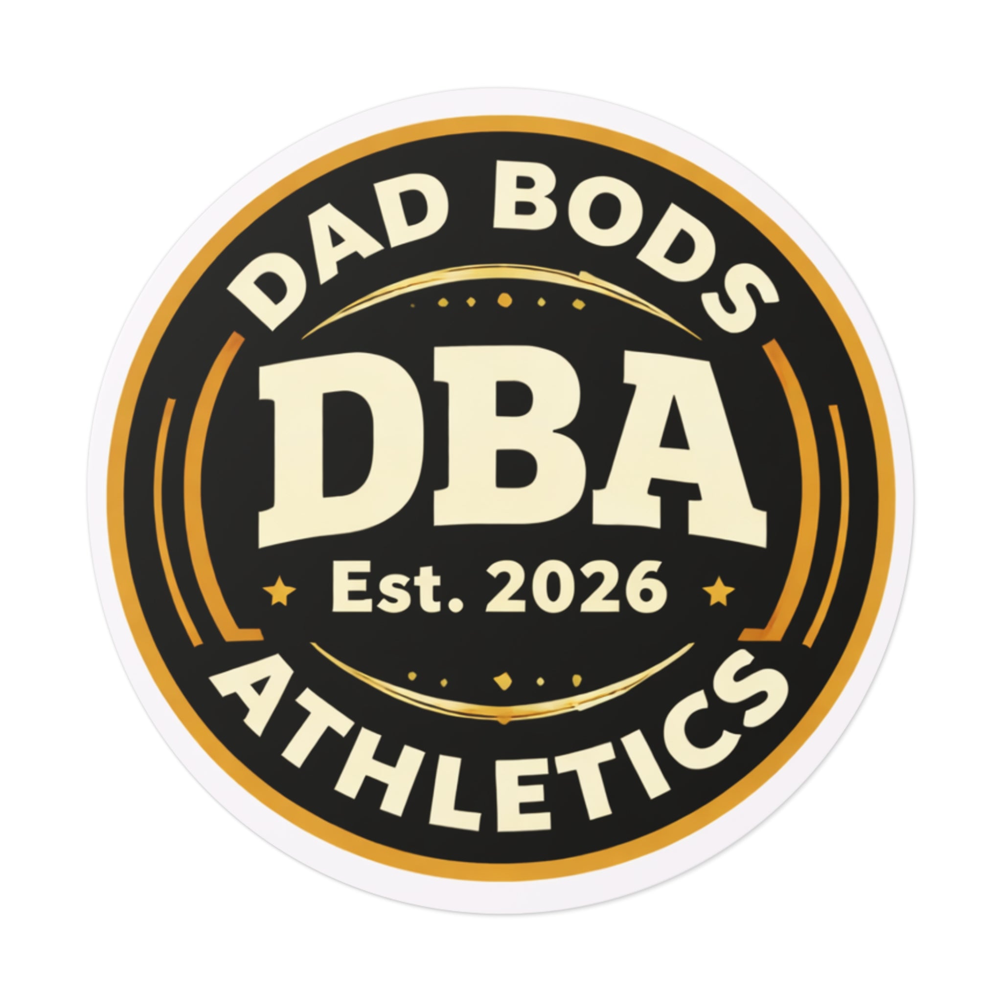 DBA est.2026 Round Vinyl Stickers