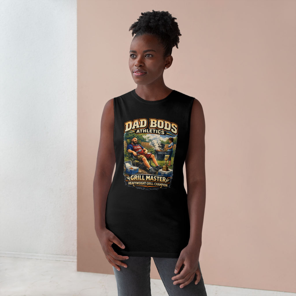 DBA Grill Champ (front ) Unisex Barnard Tank