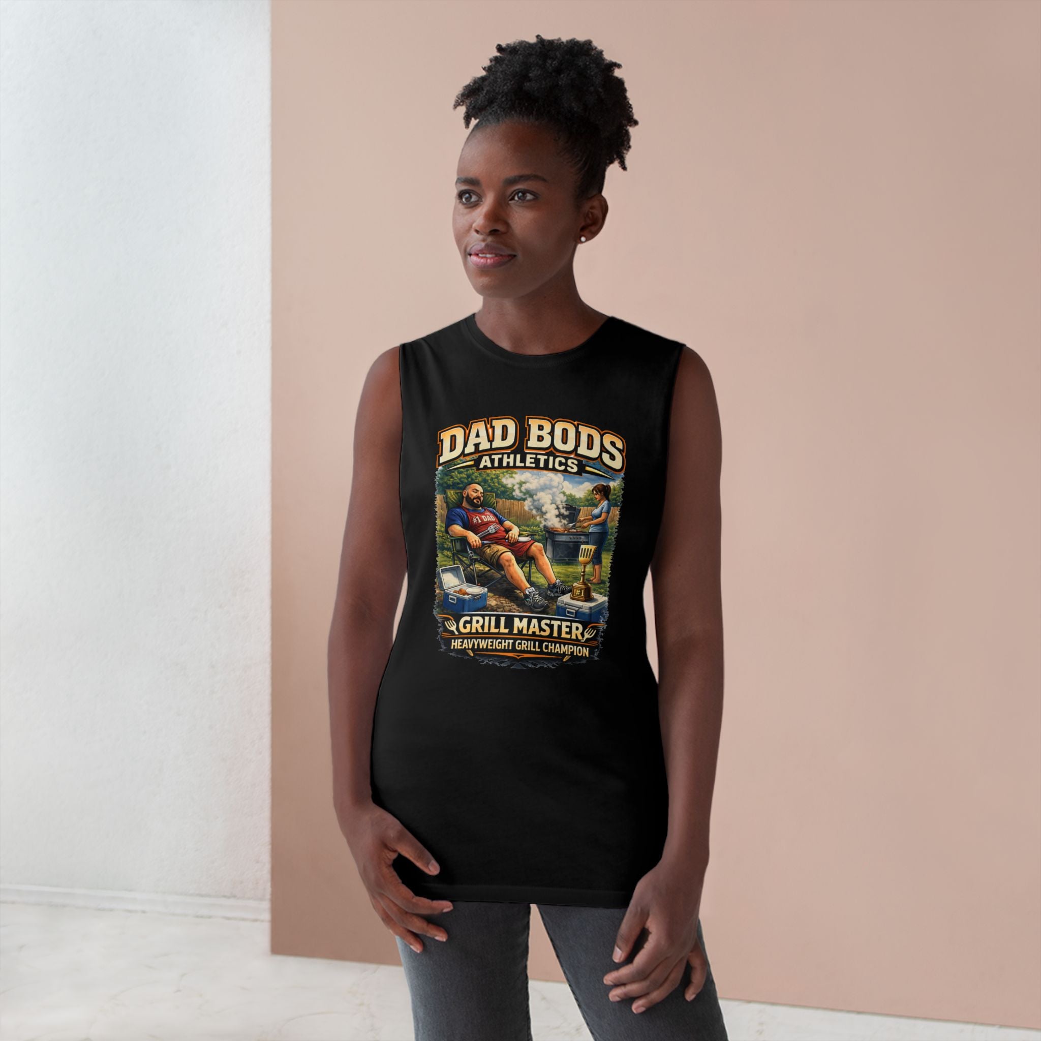 DBA Grill Champ (front ) Unisex Barnard Tank