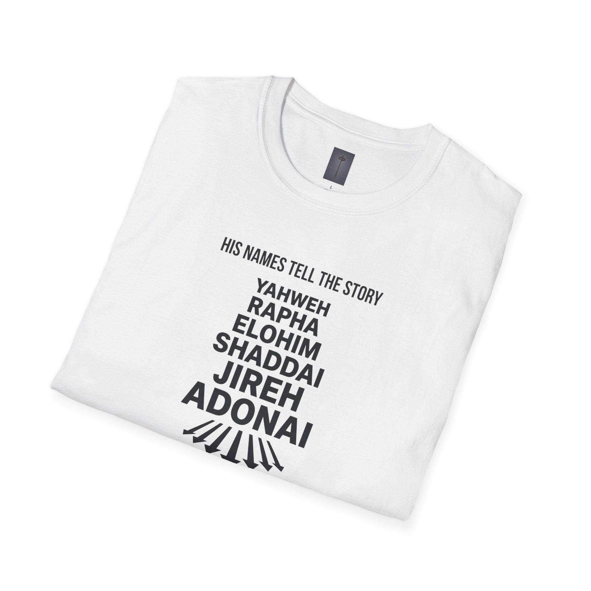 Christian Jesus Names T-Shirt — 'His Names Tell the Story' Faith Tee