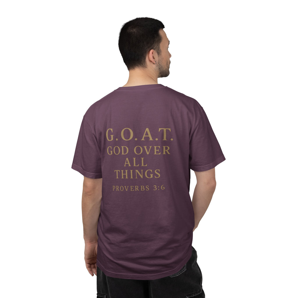 Christian T-Shirt | STILL "G.O.A.T. God Over All Things" | Faith Apparel | STILL Collection