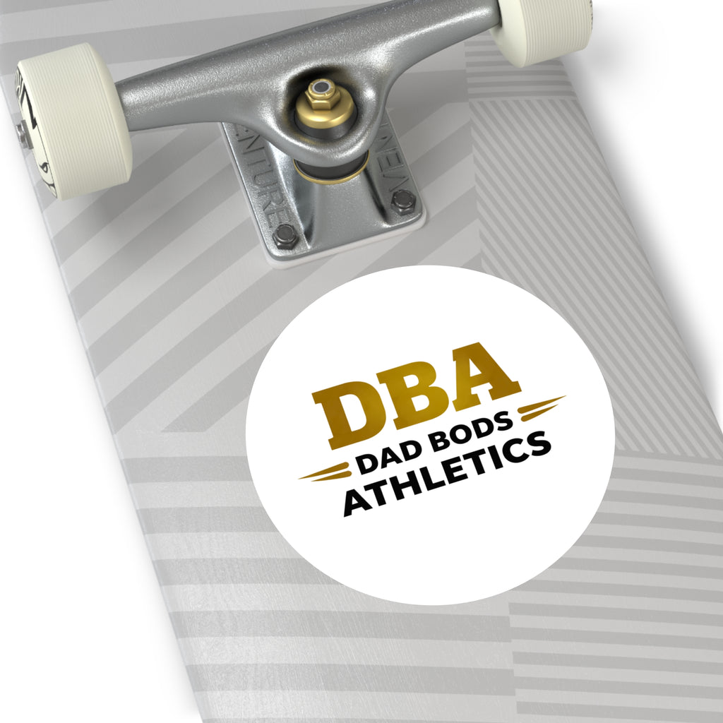 DBA text Round Vinyl Stickers