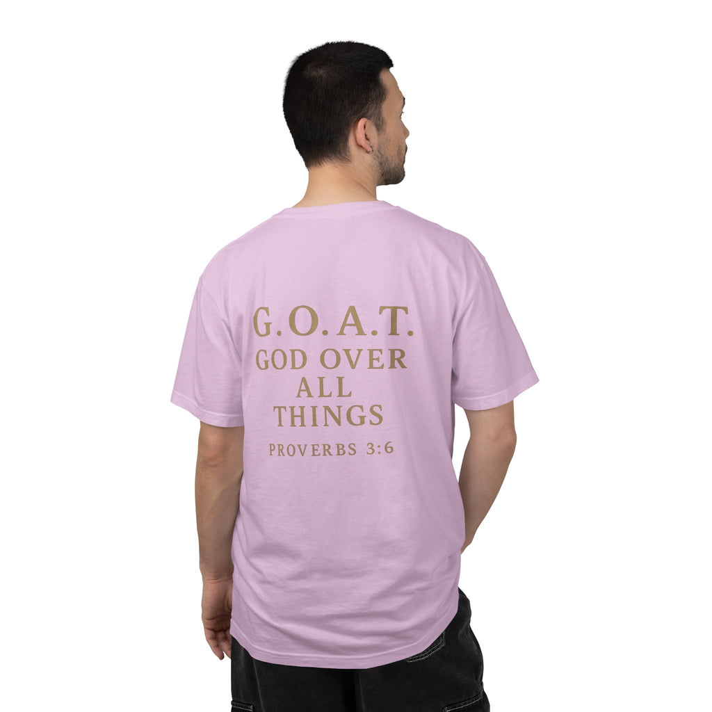 Christian T-Shirt | STILL "G.O.A.T. God Over All Things" | Faith Apparel | STILL Collection